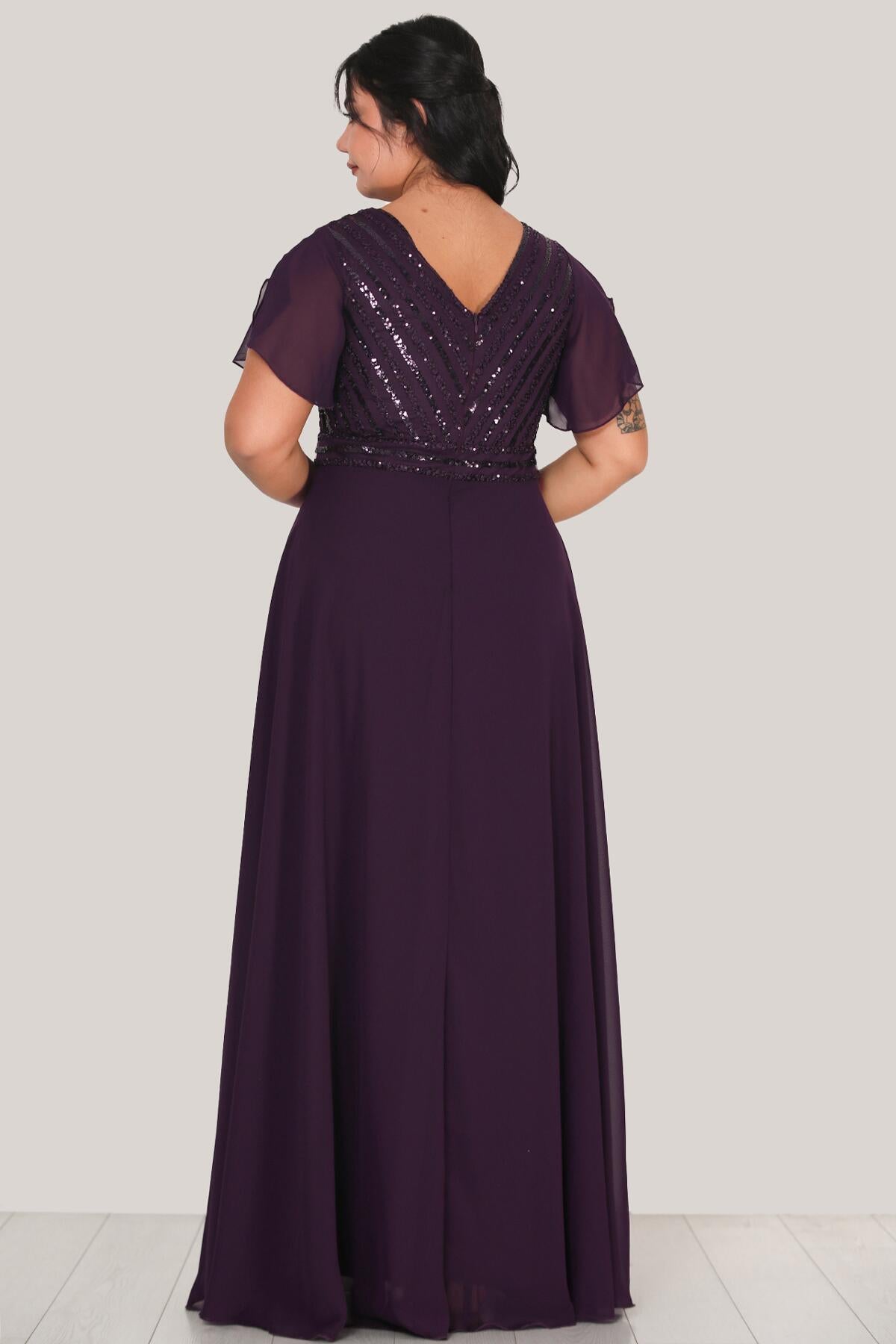 Abendkleid in großen Größen — Lila