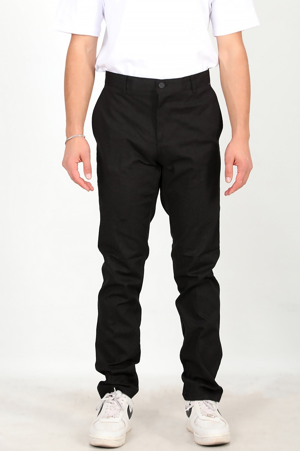 Men's Fabric Trousers — Black