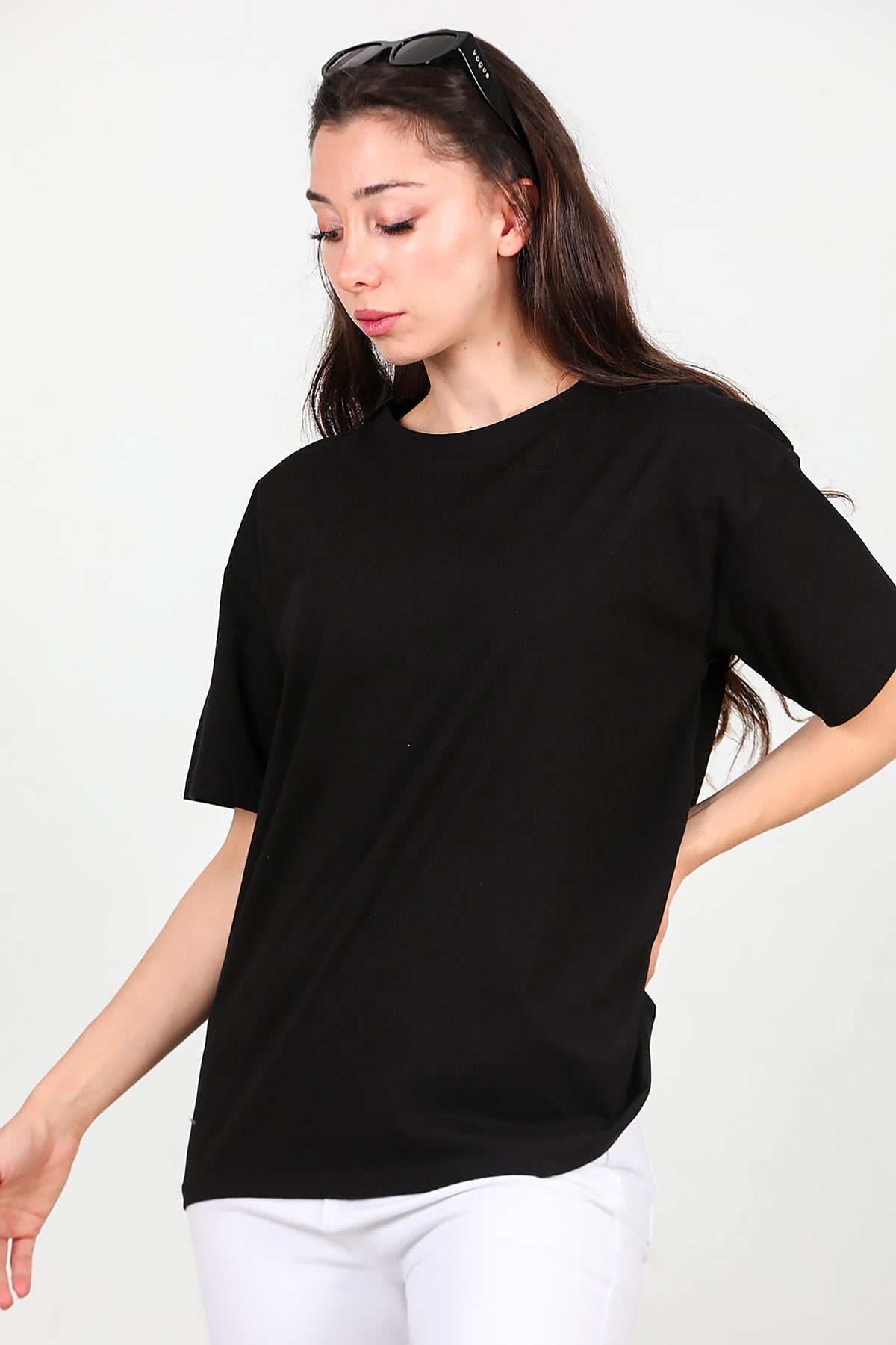 Damen Oversized T-Shirt — Schwarz