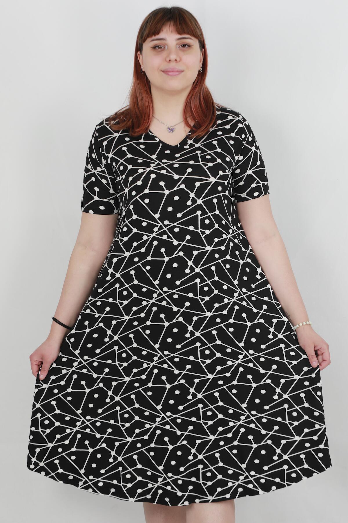 Plus - Size Printed Dress, Multicolor