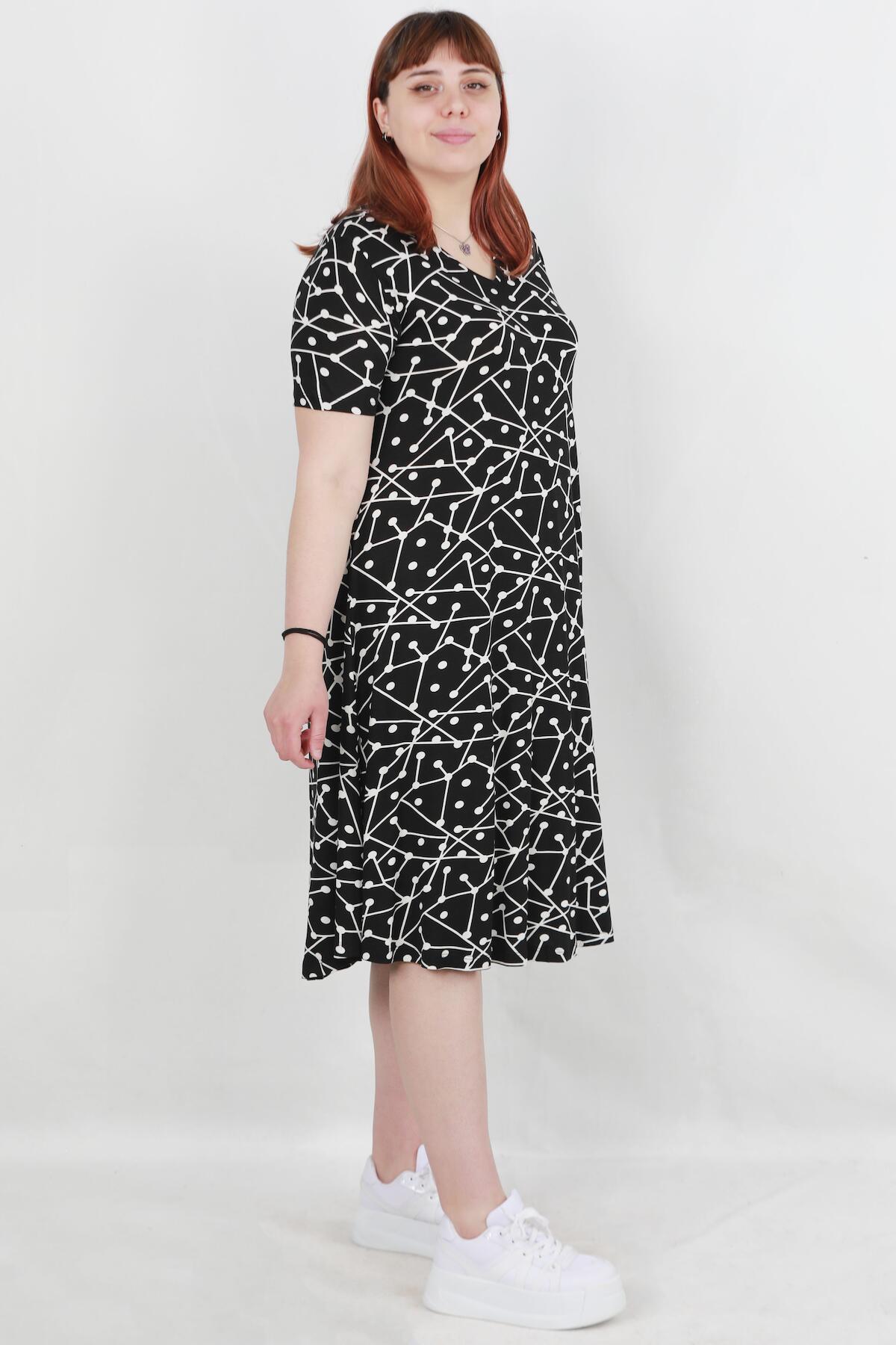 Plus - Size Printed Dress, Multicolor