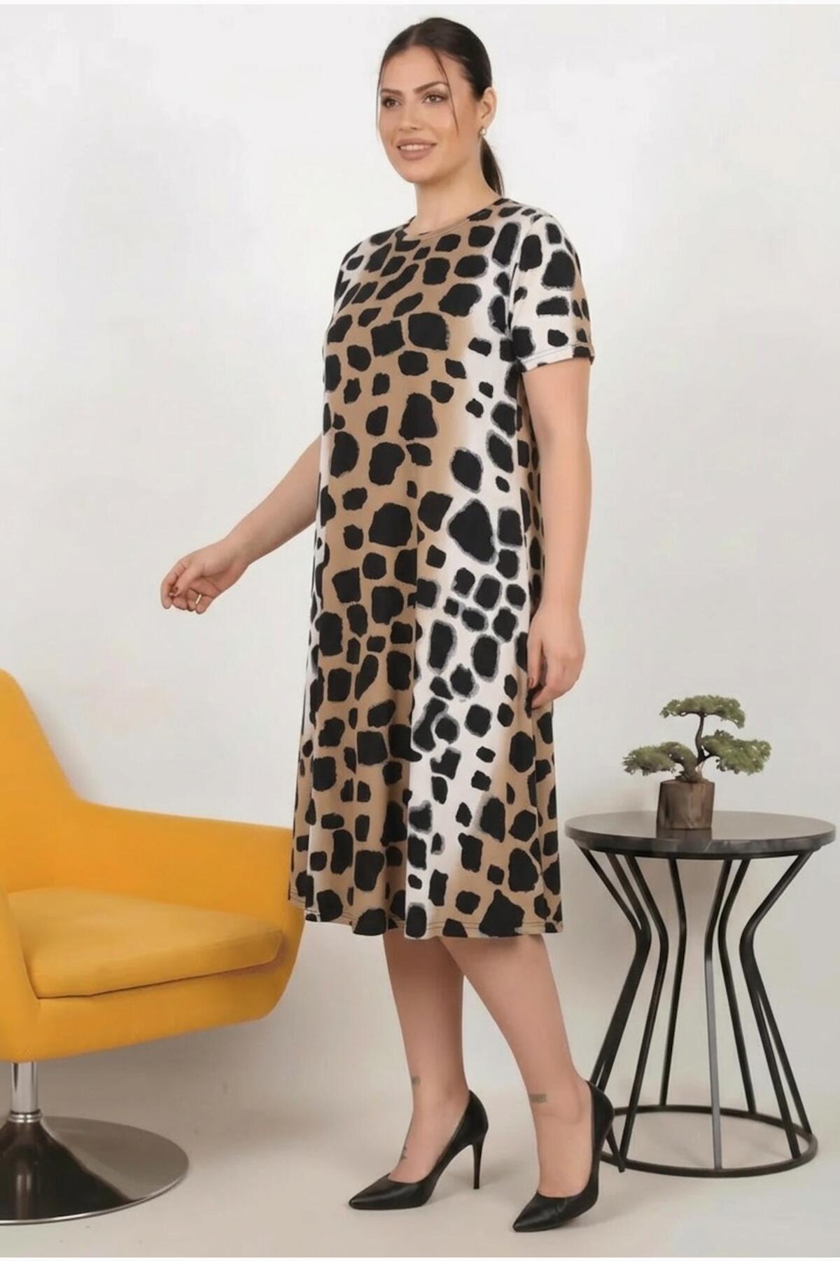 Plus - Size Printed Dress, Multicolor