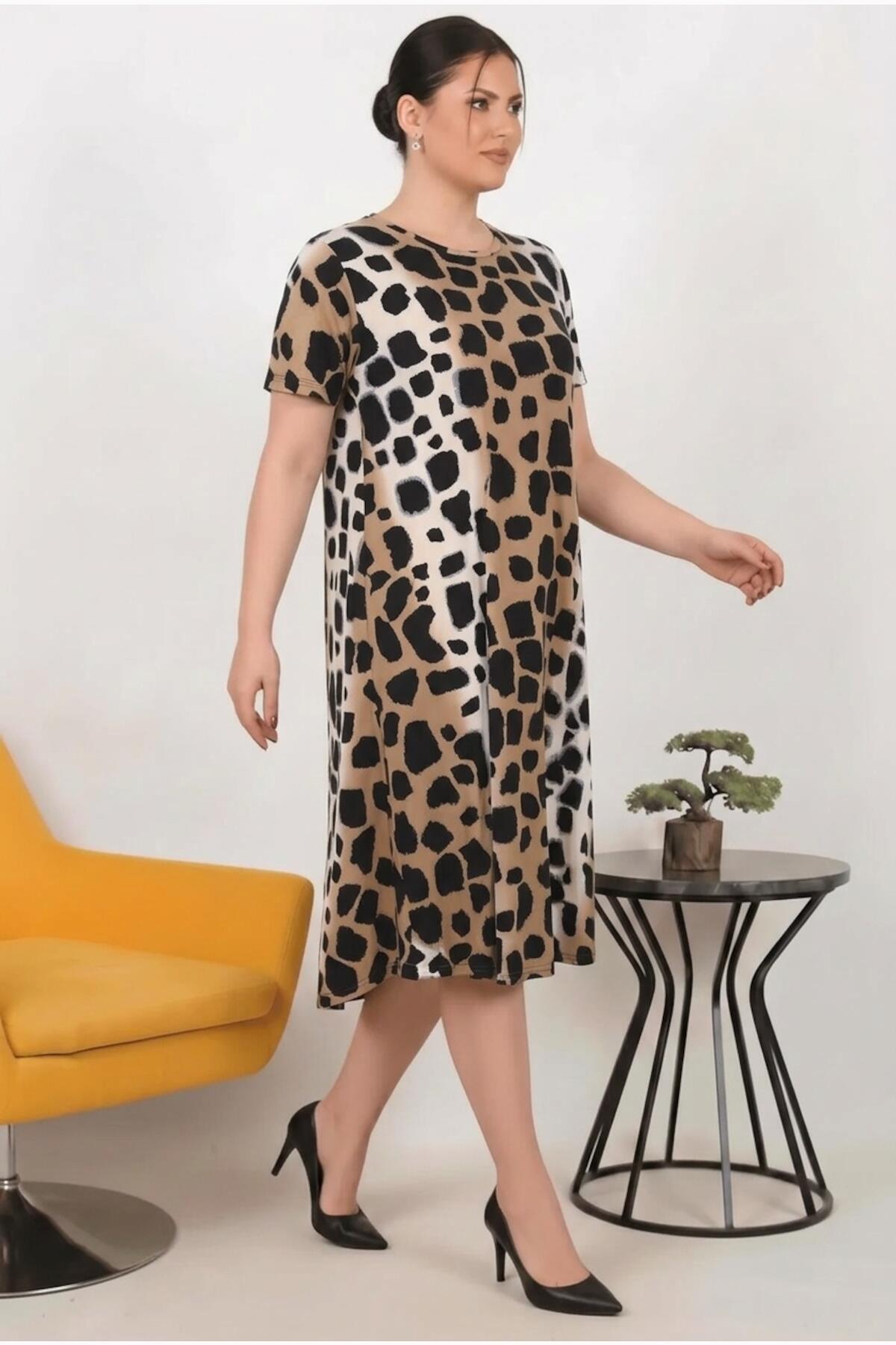 Plus - Size Printed Dress, Multicolor