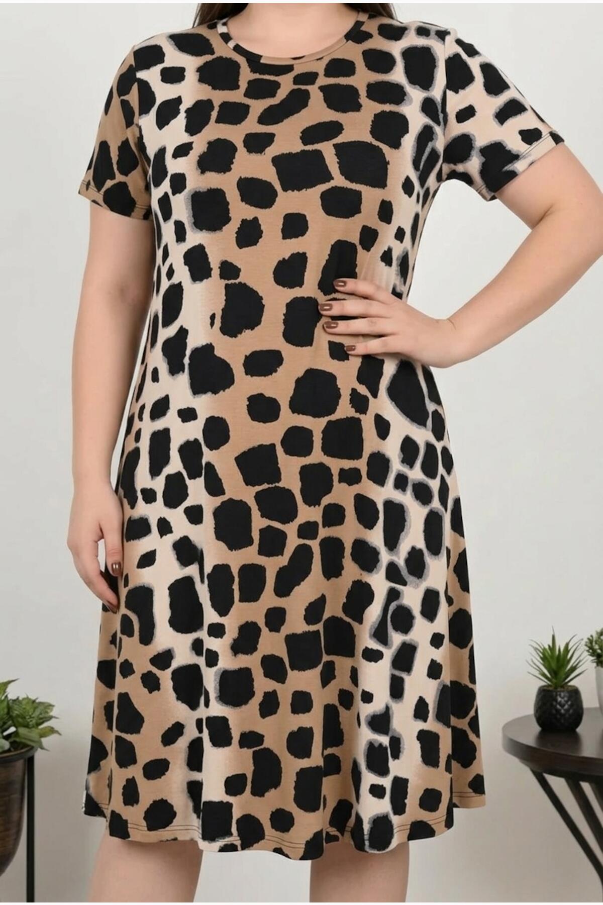 Plus - Size Printed Dress, Multicolor