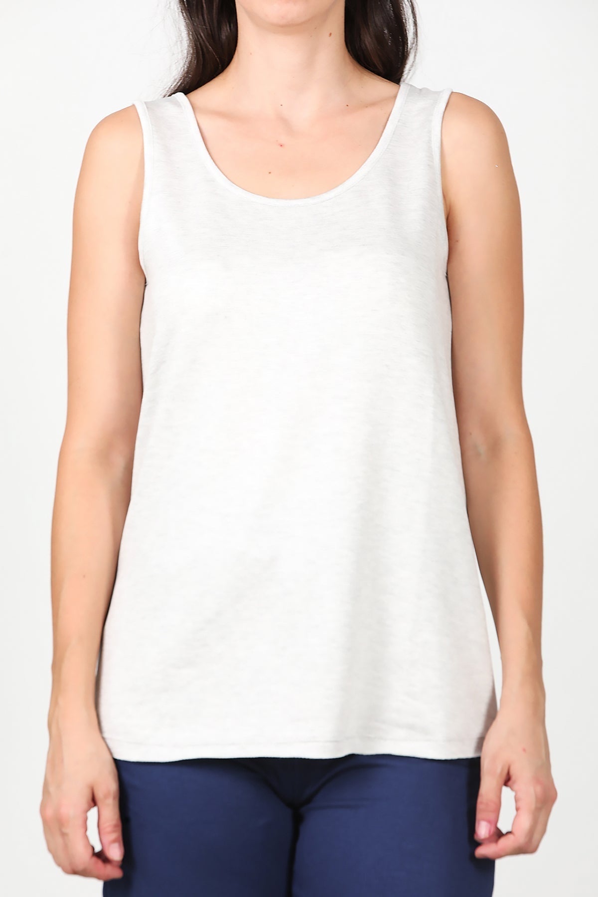 Breitband-T-Shirt – Grau