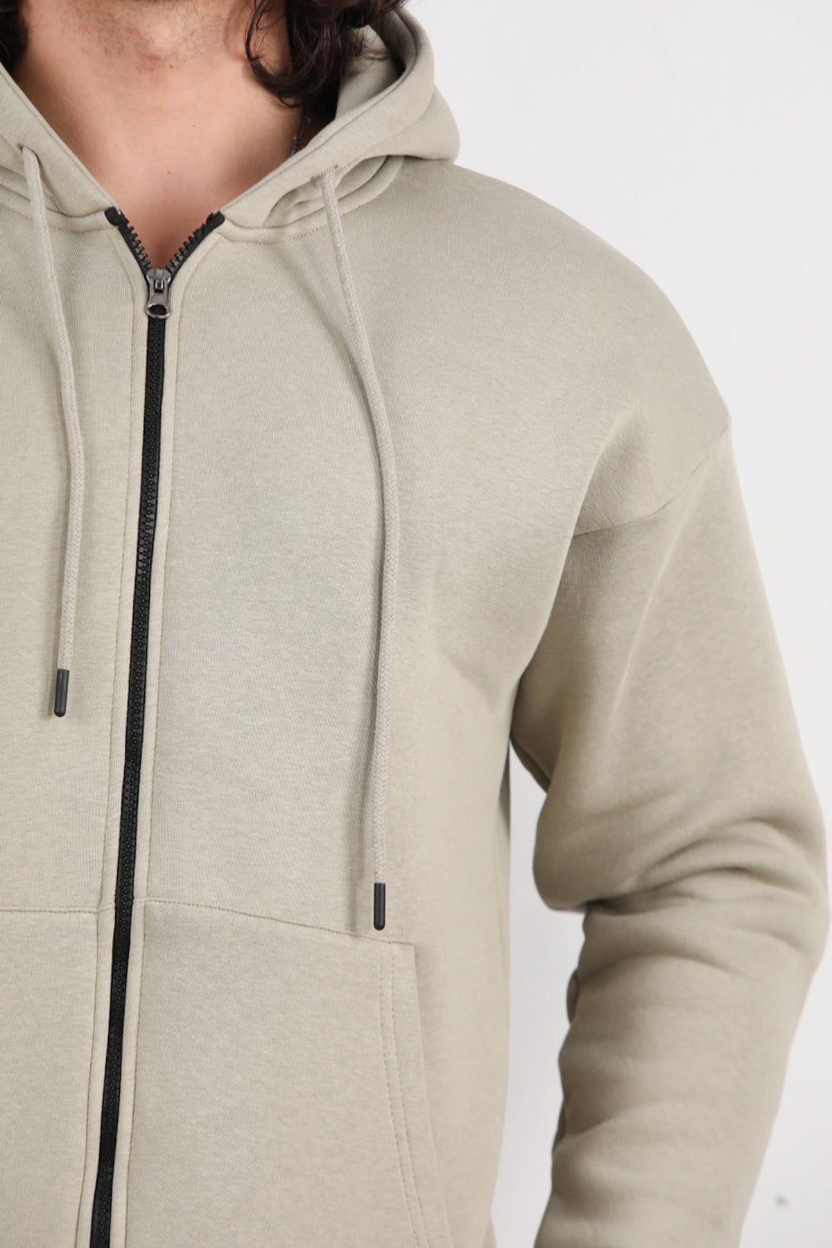 Men's Hooded Zip - Front Jacket — Khaki