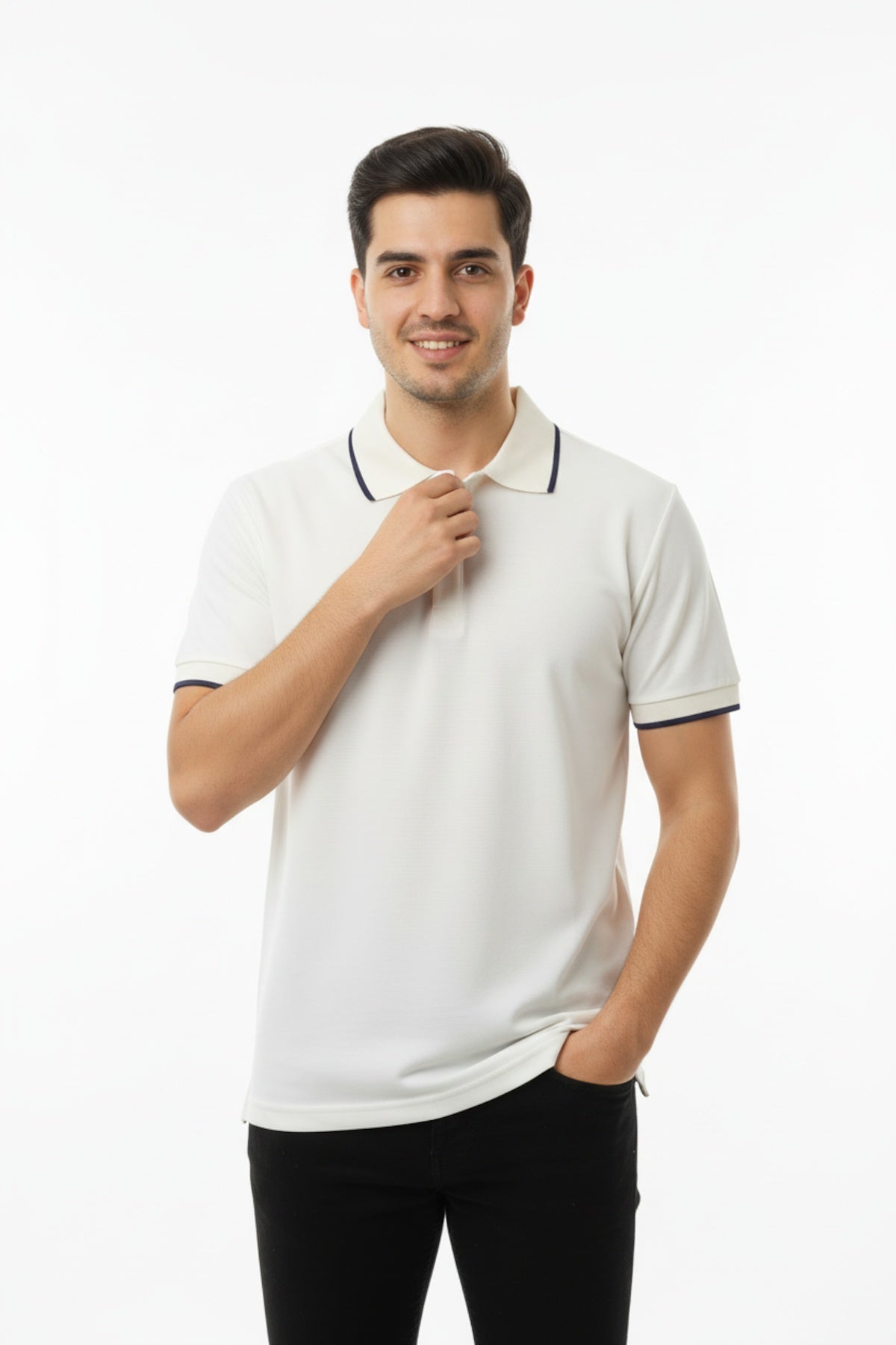 Men's Polo Shirt — Off - White