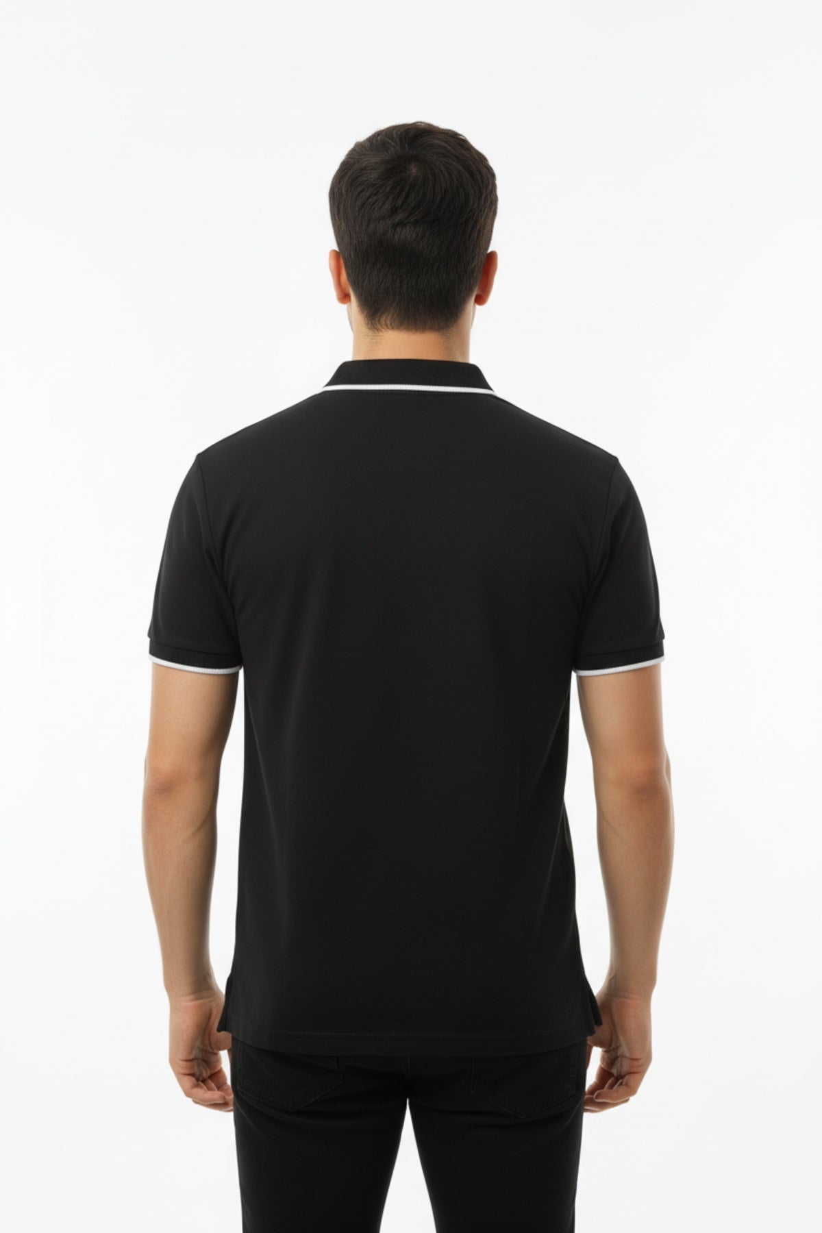 Herren Polohemd — Schwarz