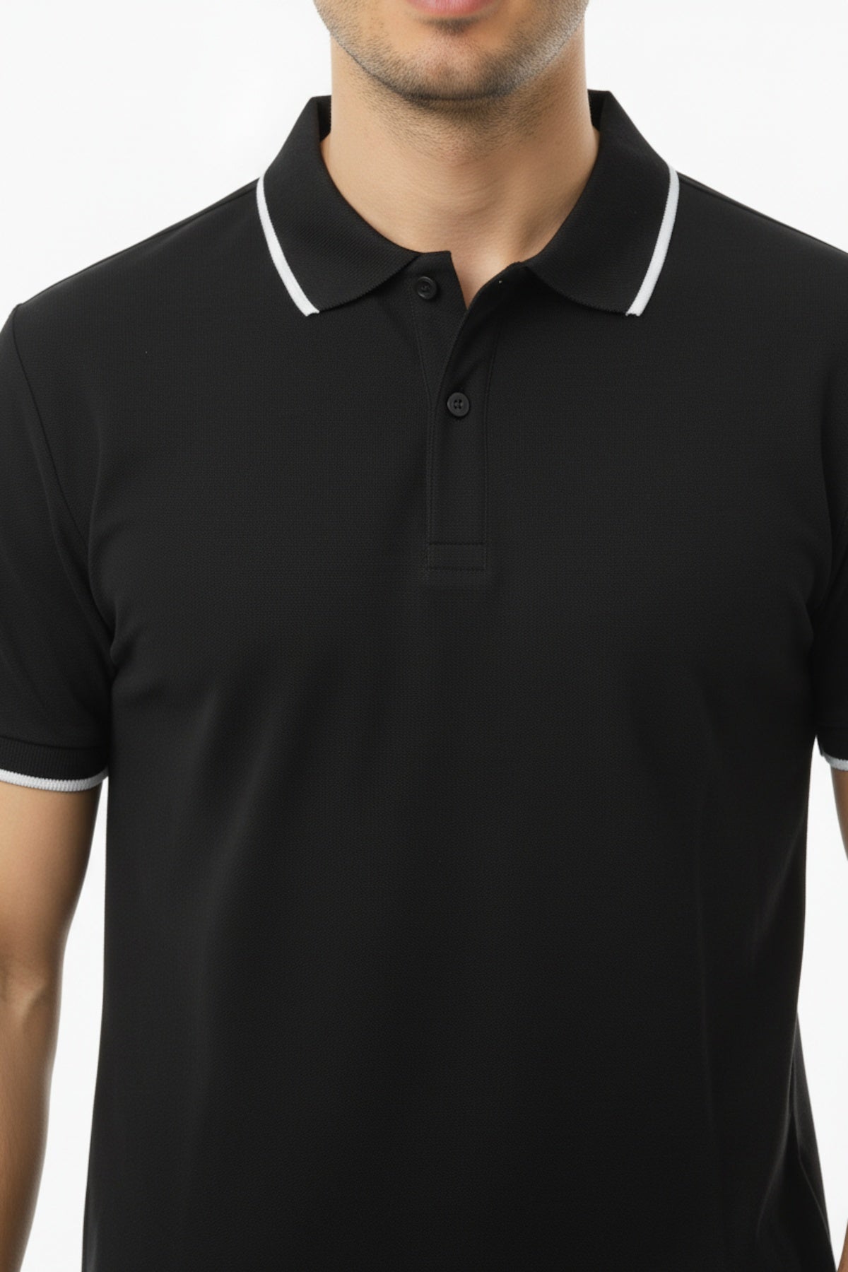 Herren Polohemd — Schwarz