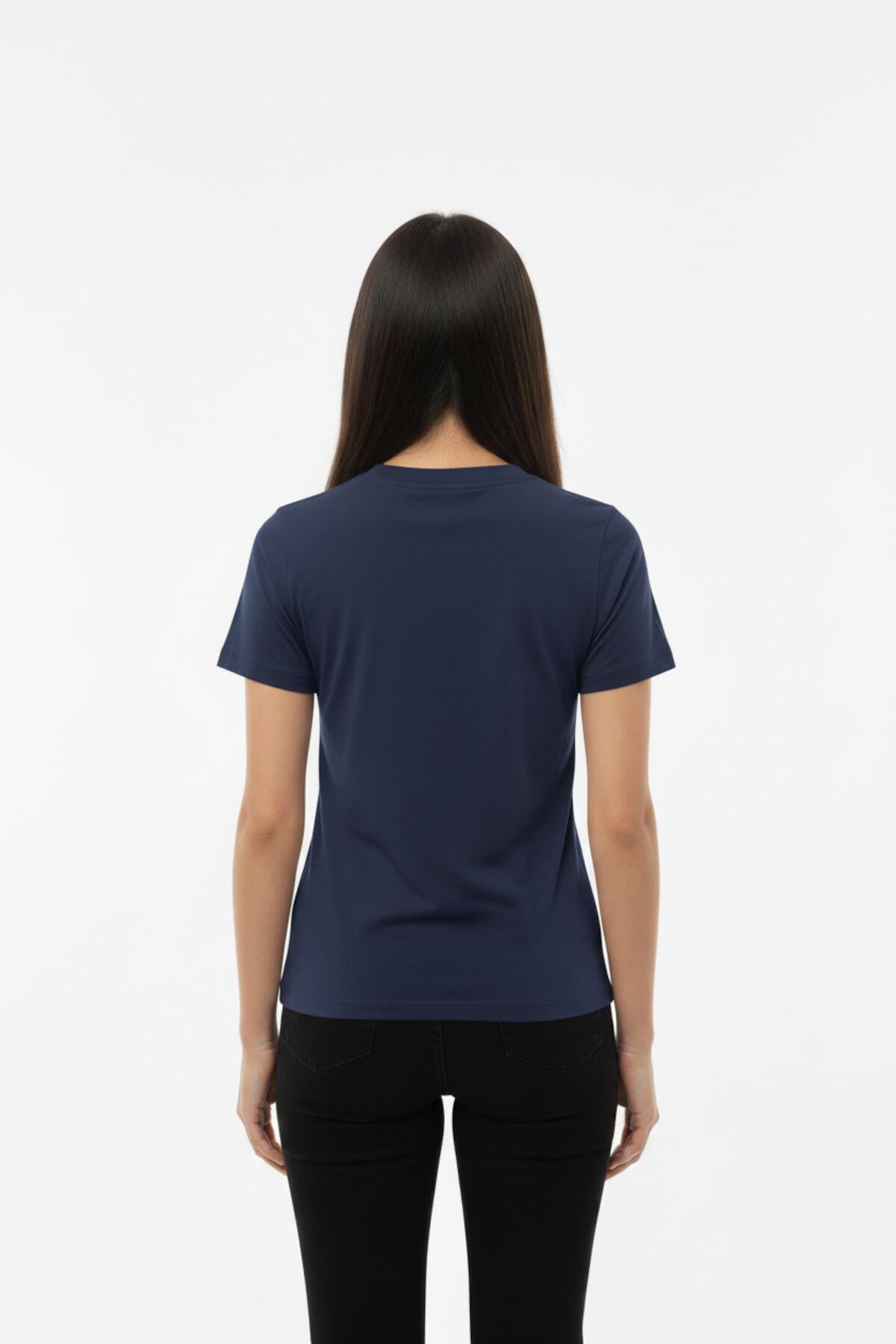 Crew-Neck Body T-Shirt — Marineblau