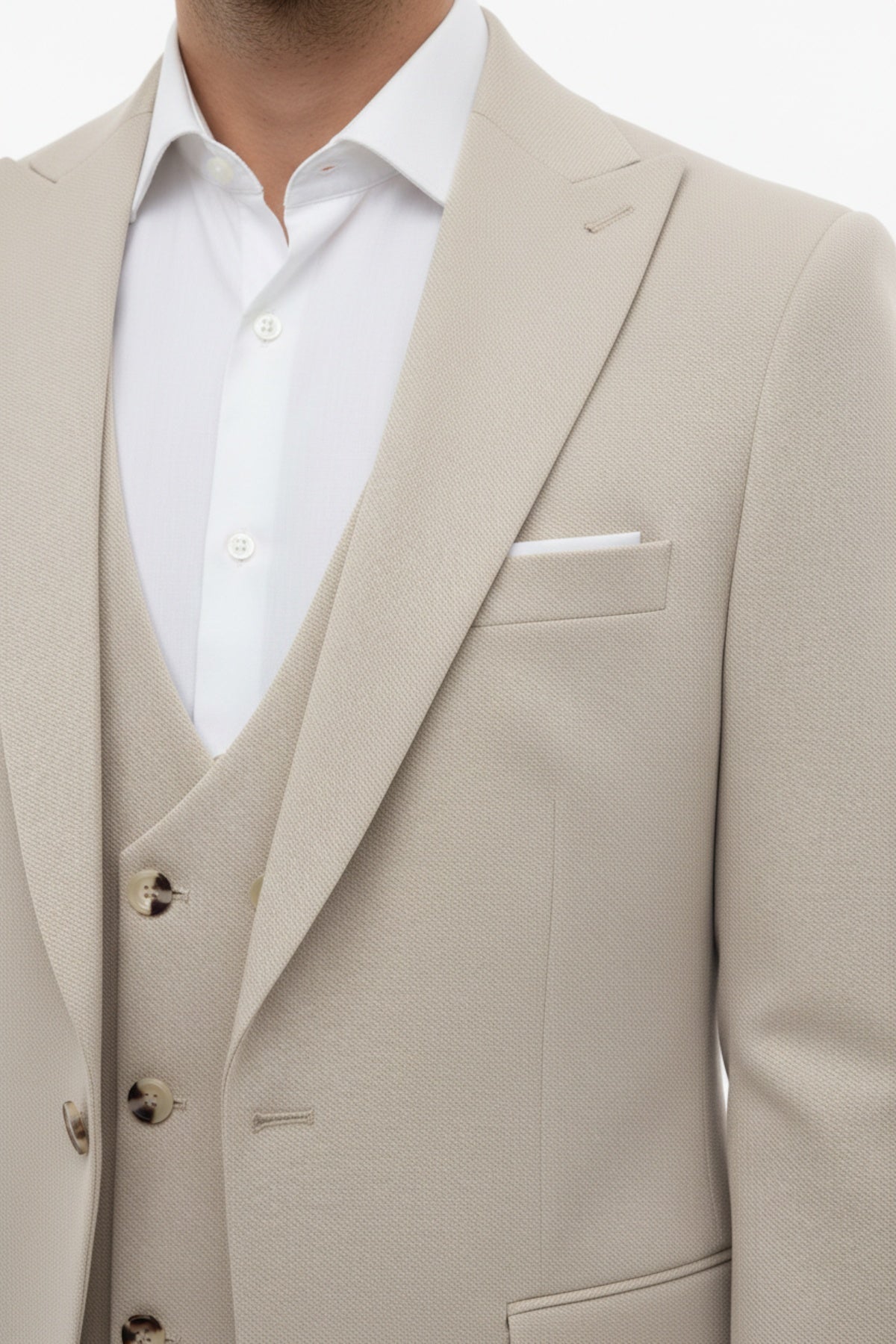 Petek Herren-Dreiteiler – Beige