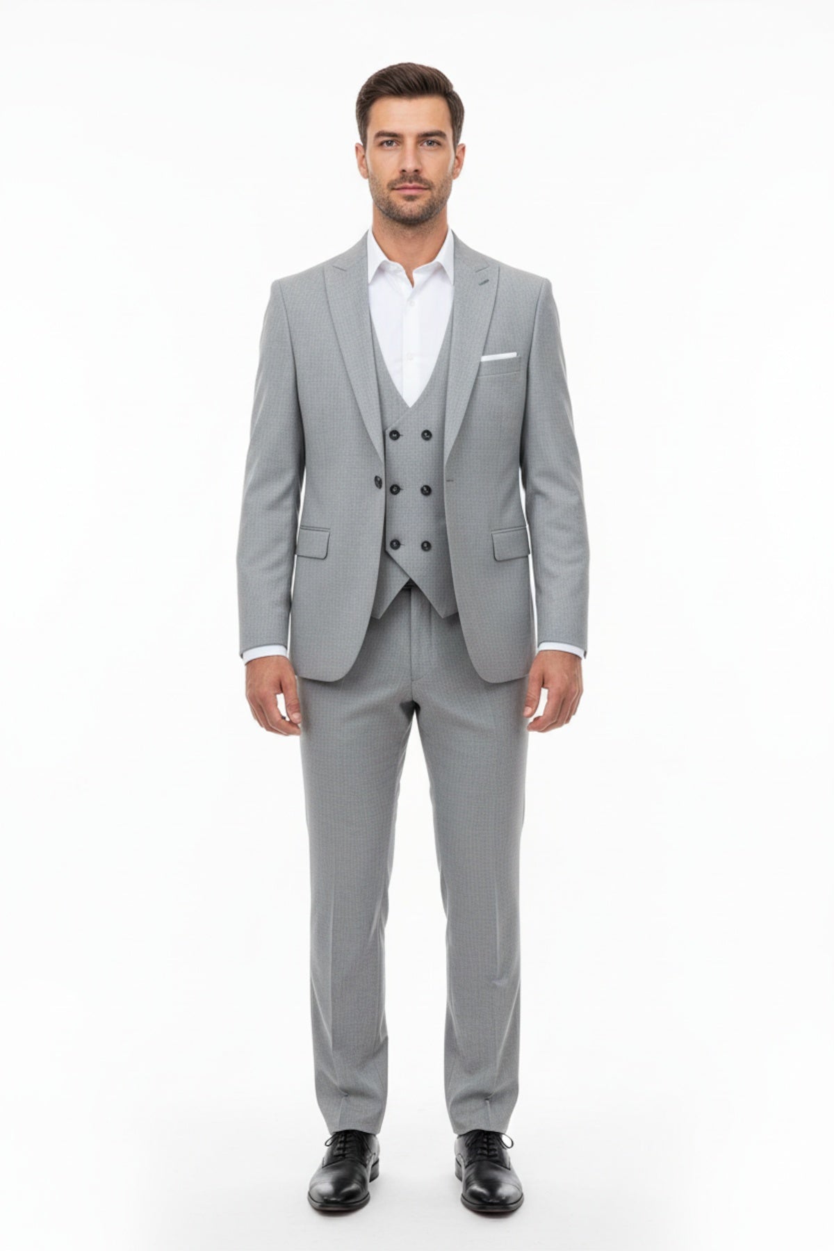 Men's Mega 3 - Piece Suit — Light Grey