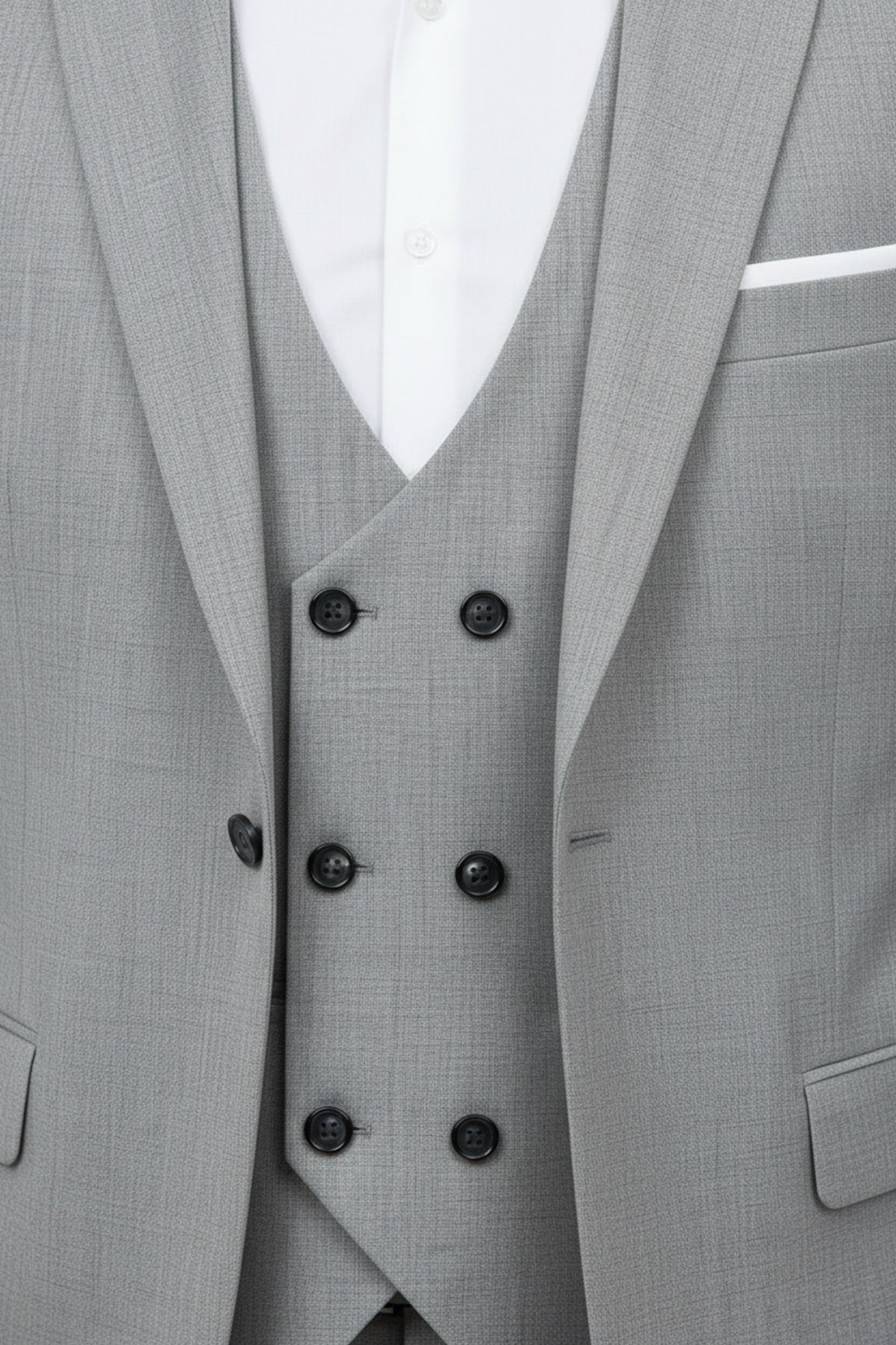 Men's Mega 3 - Piece Suit — Light Grey