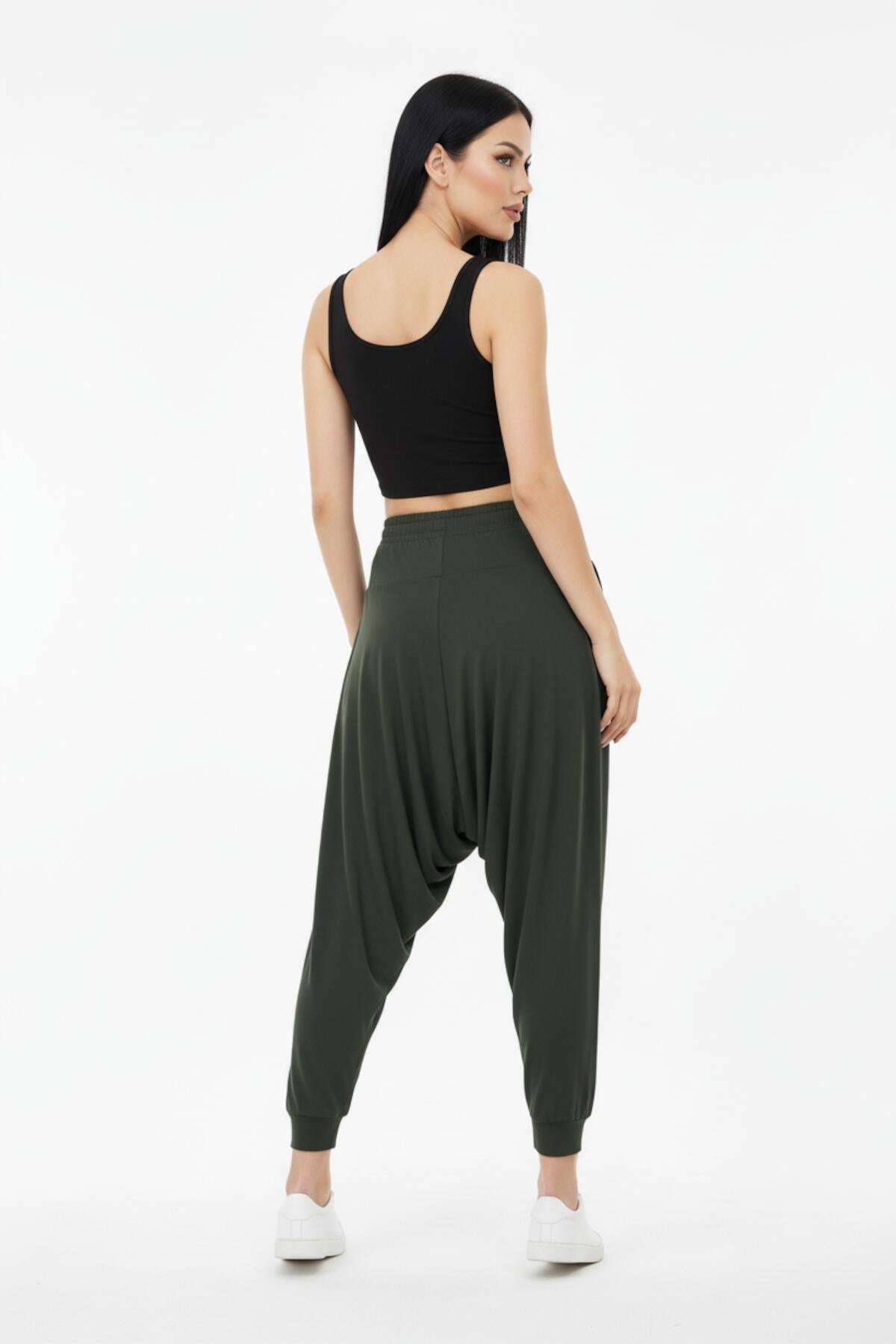 Plus - Size Sandy Trousers — Khaki