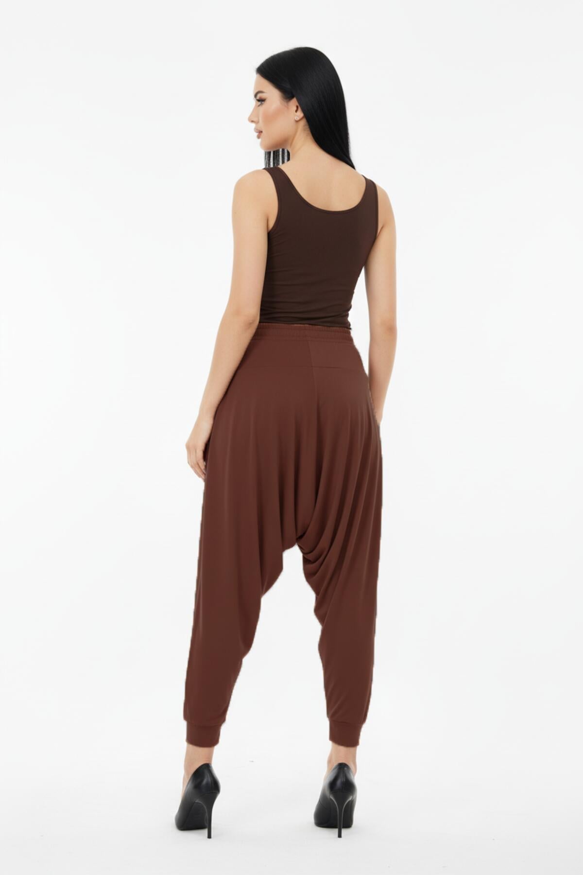 Plus - Size Sandy Trousers — Cognac