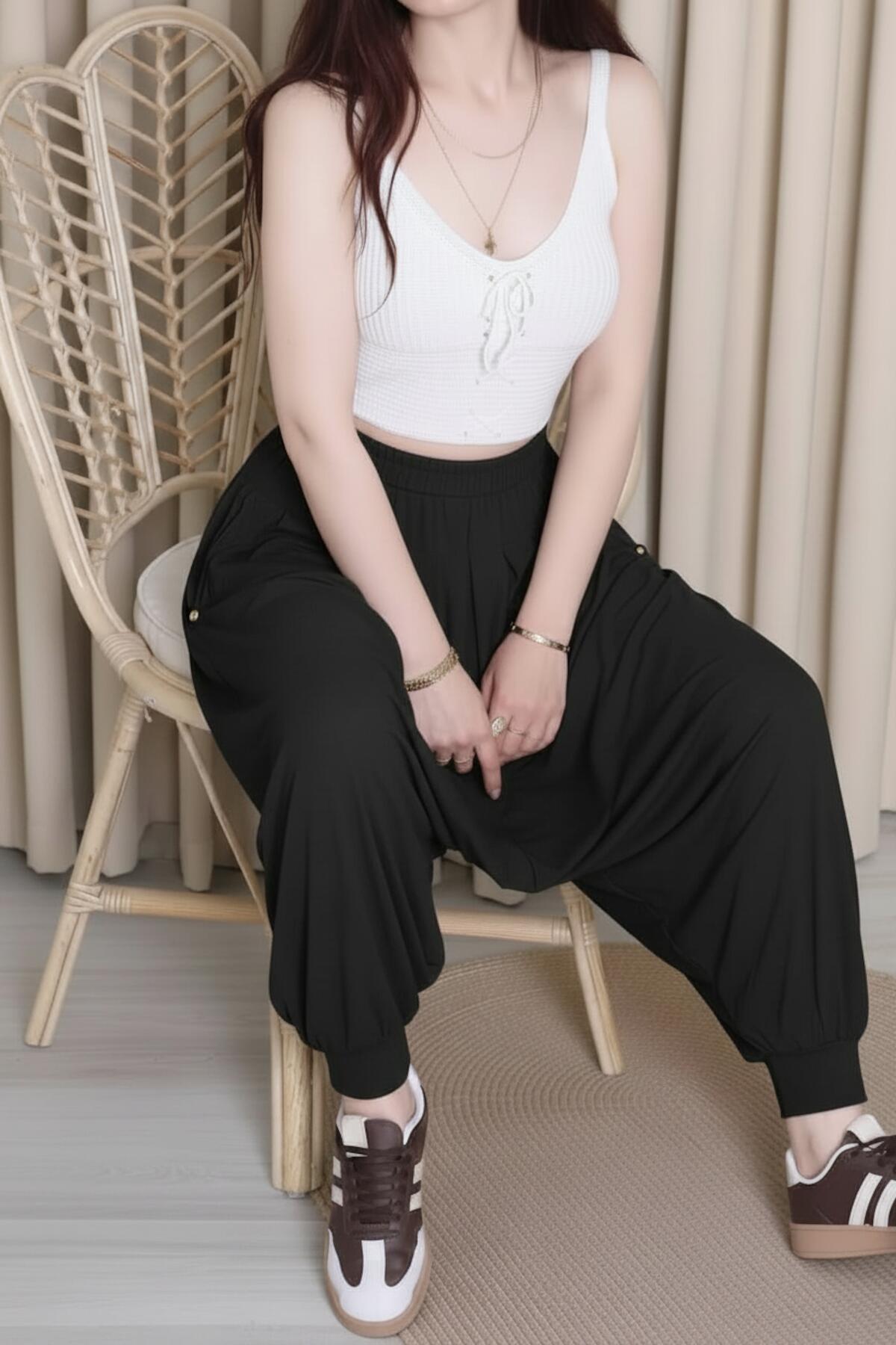 Plus-Size-Hose Sandy — Schwarz