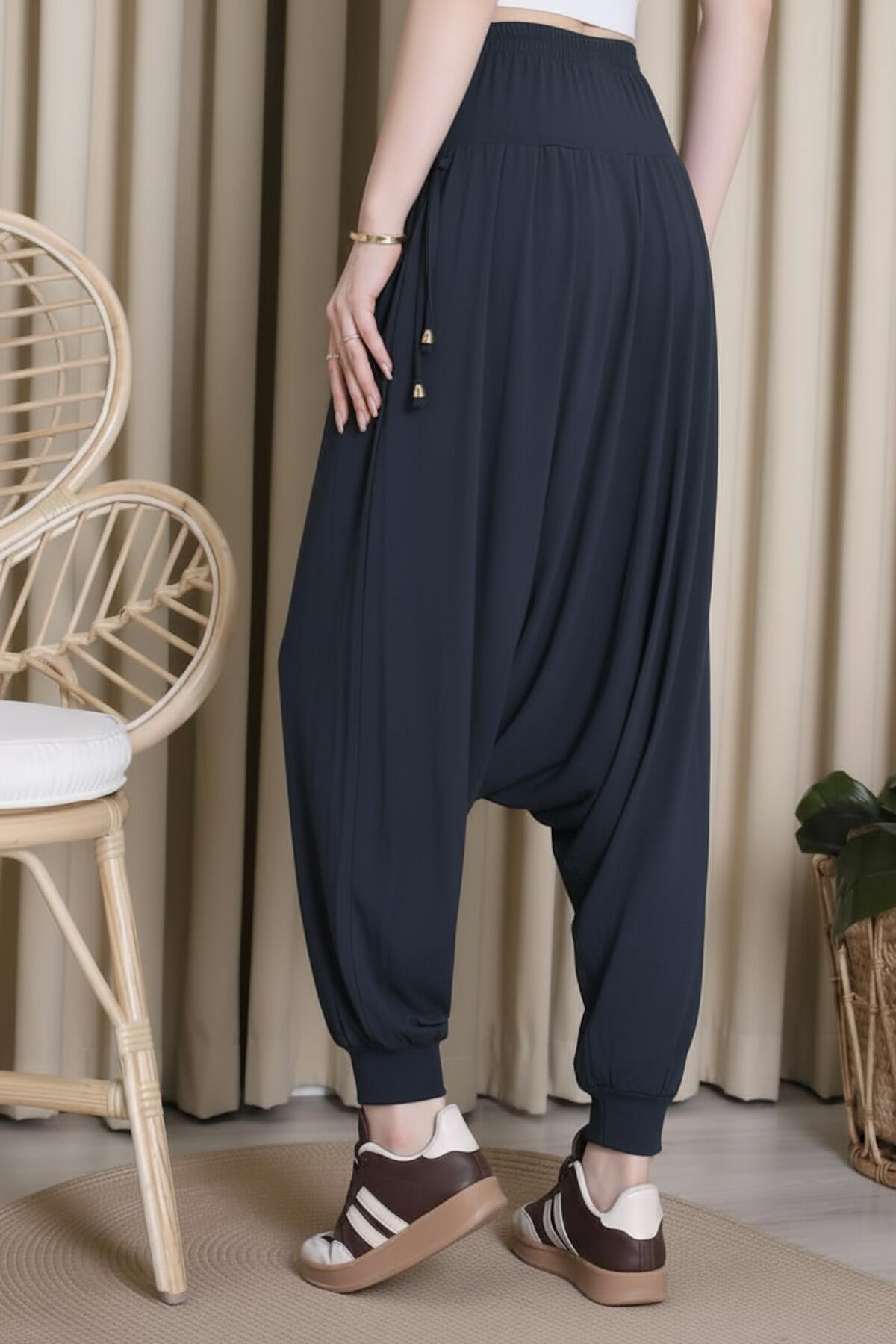 Plus - Size Sandy Trousers — Navy