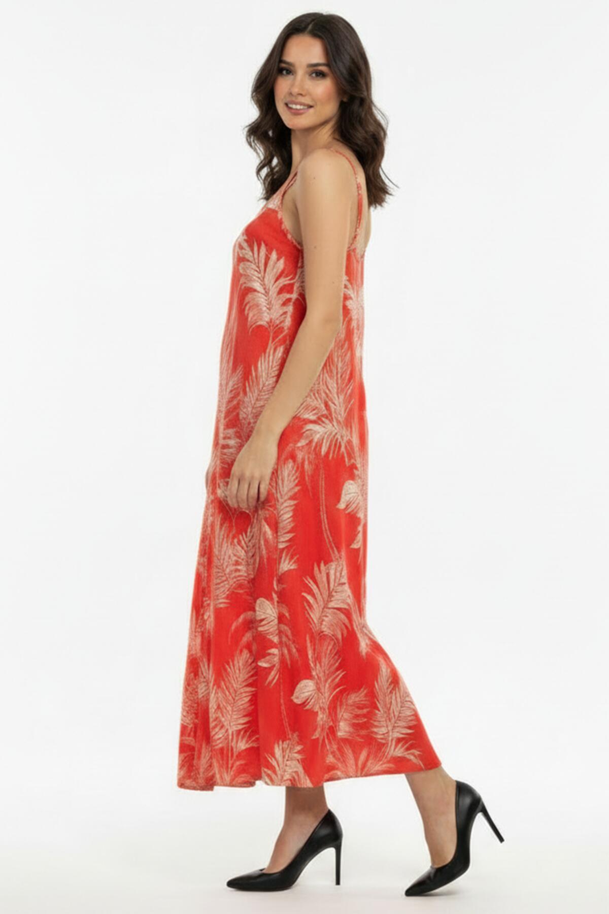 Gemustertes Spaghettiträgerkleid