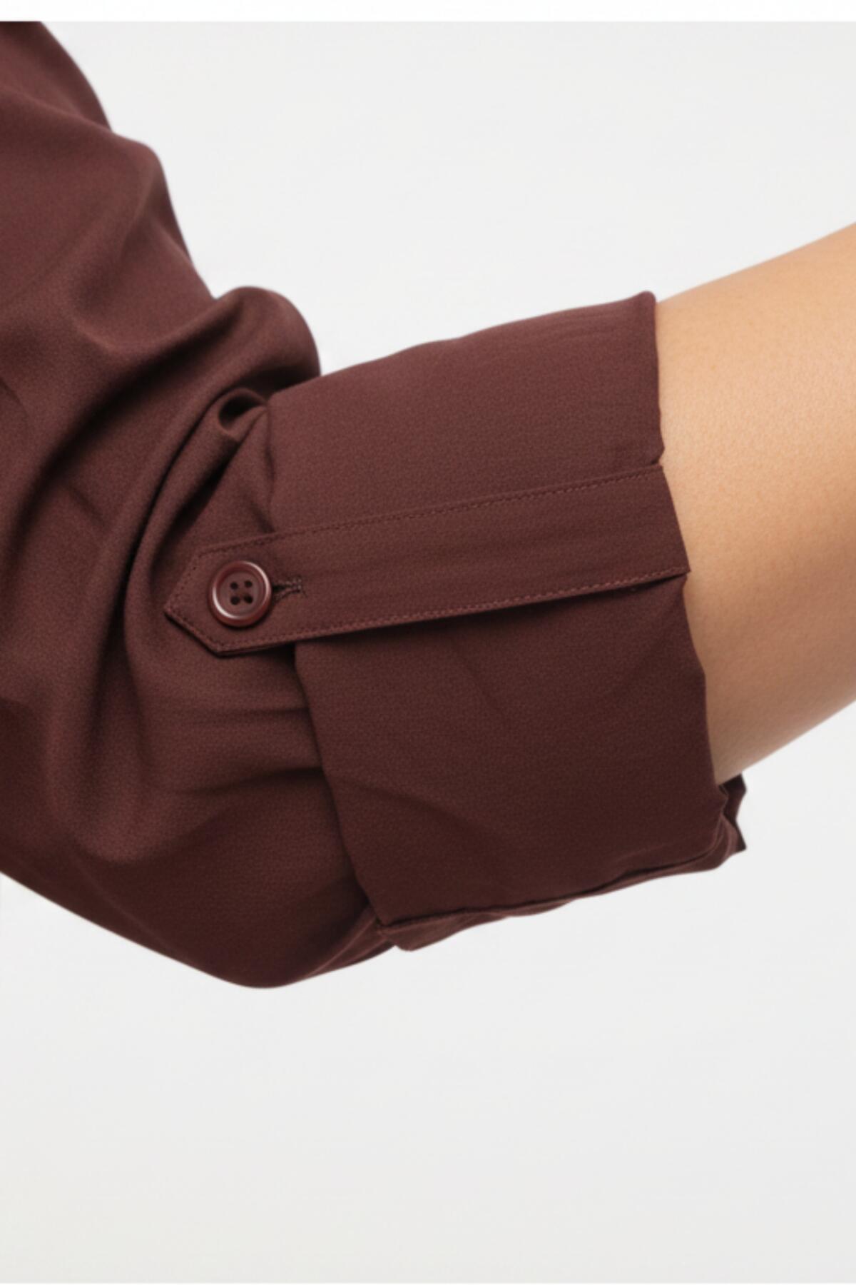 Plus - Size Shirt, Dark Brown