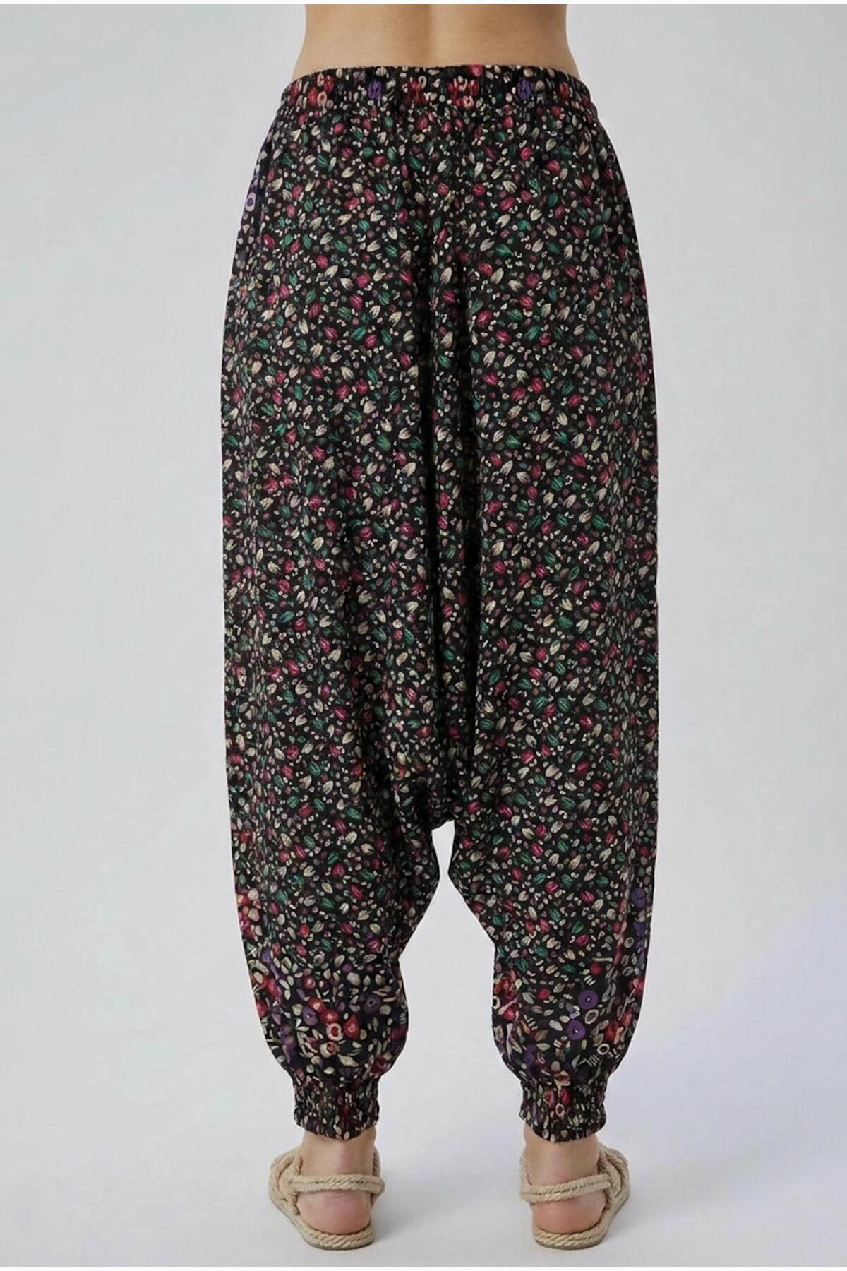 Dames jerseybroek met meerdere kleuren