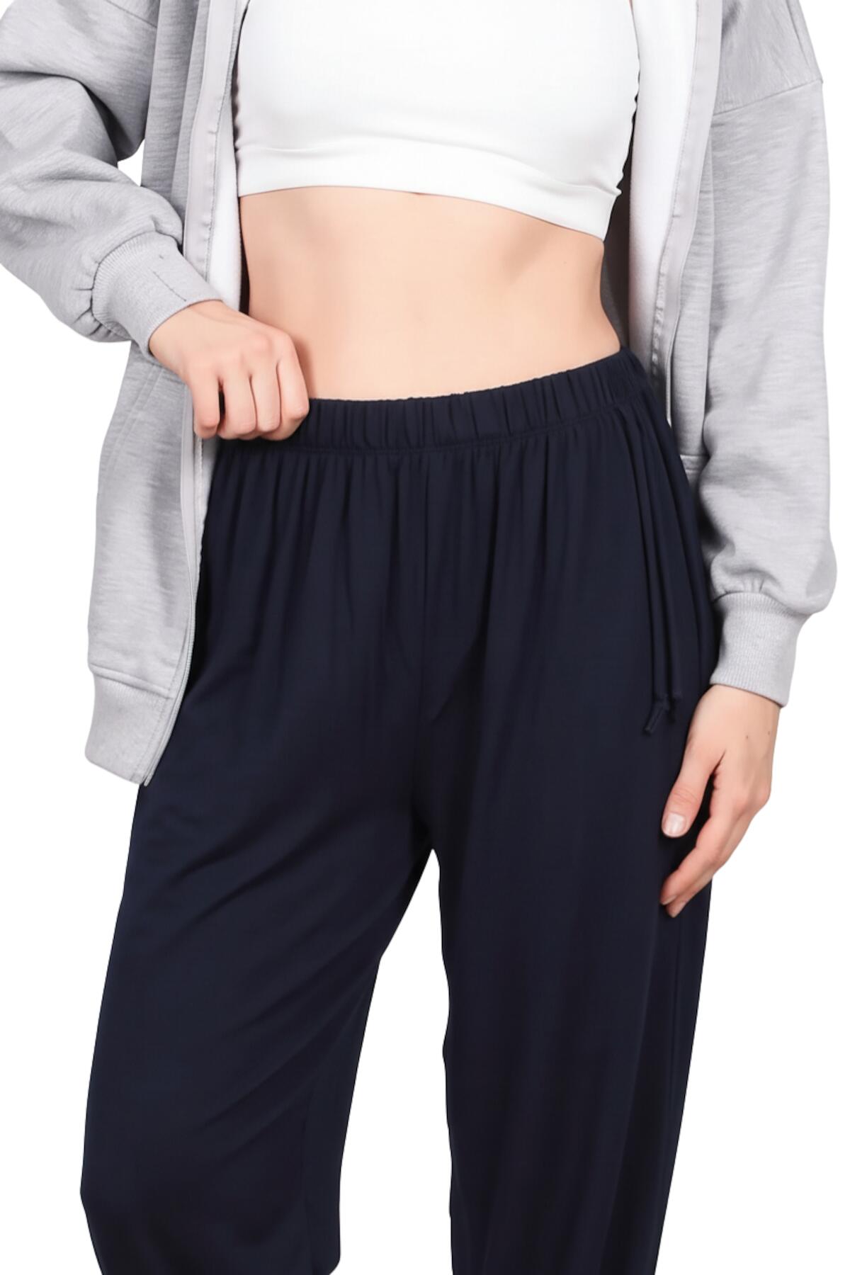 Shalwarhose zum Binden an der Seite – Marineblau