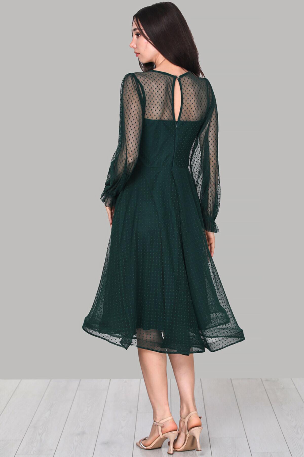 Emerald Midi Evening Dress