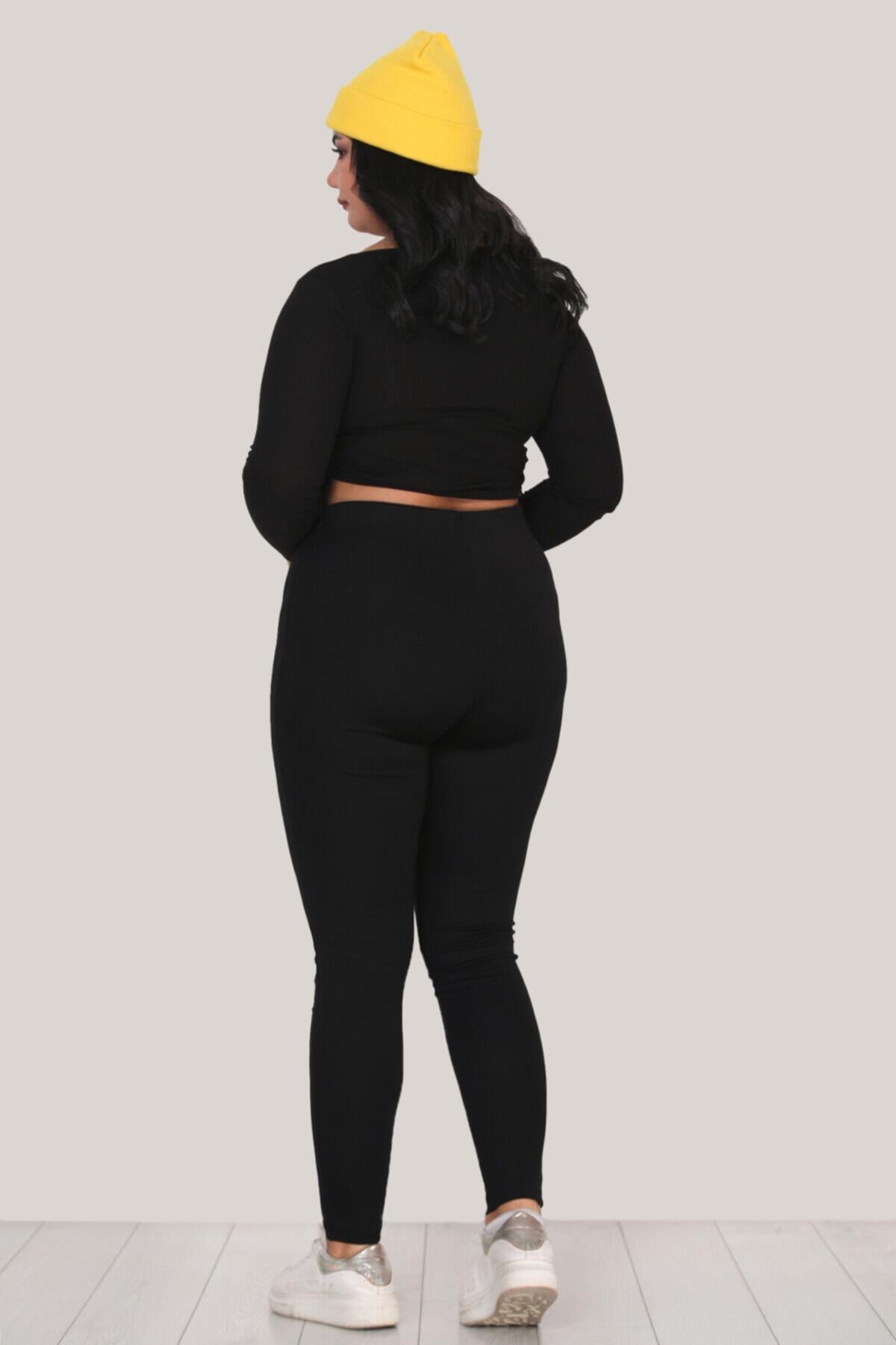 Große Größen Leggings - Schwarz