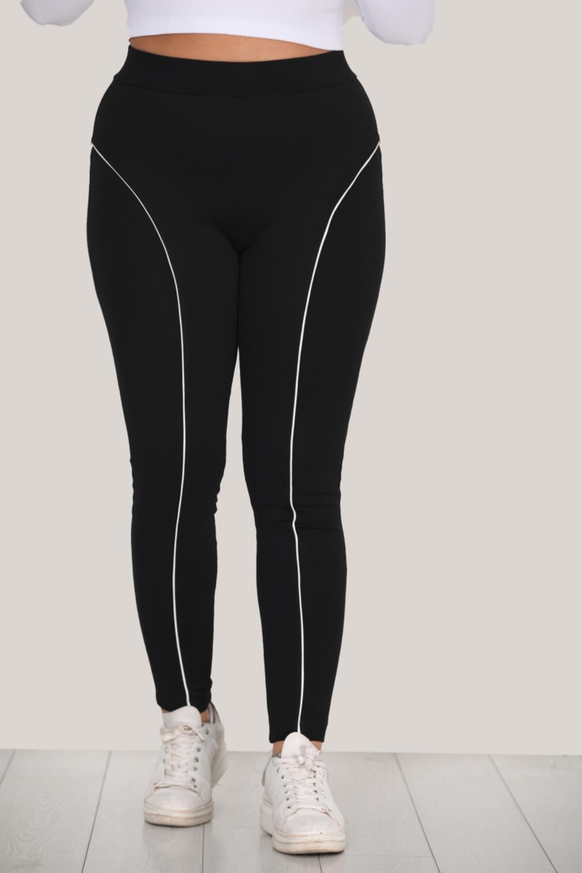 Plus‑Size Leggings — Black