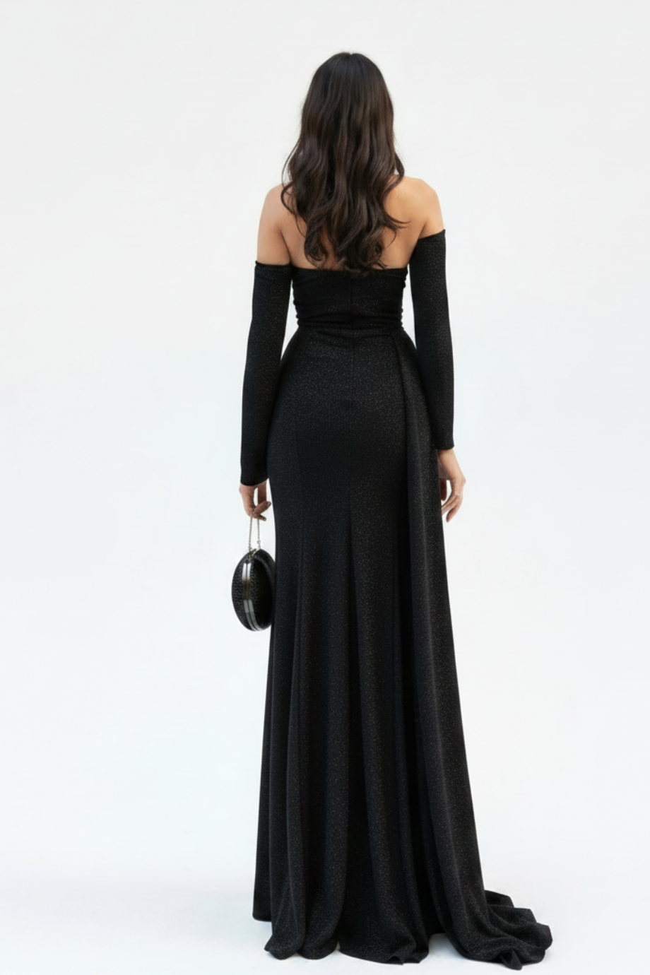 Zwarte Strapless Zeemeermin Avondjurk