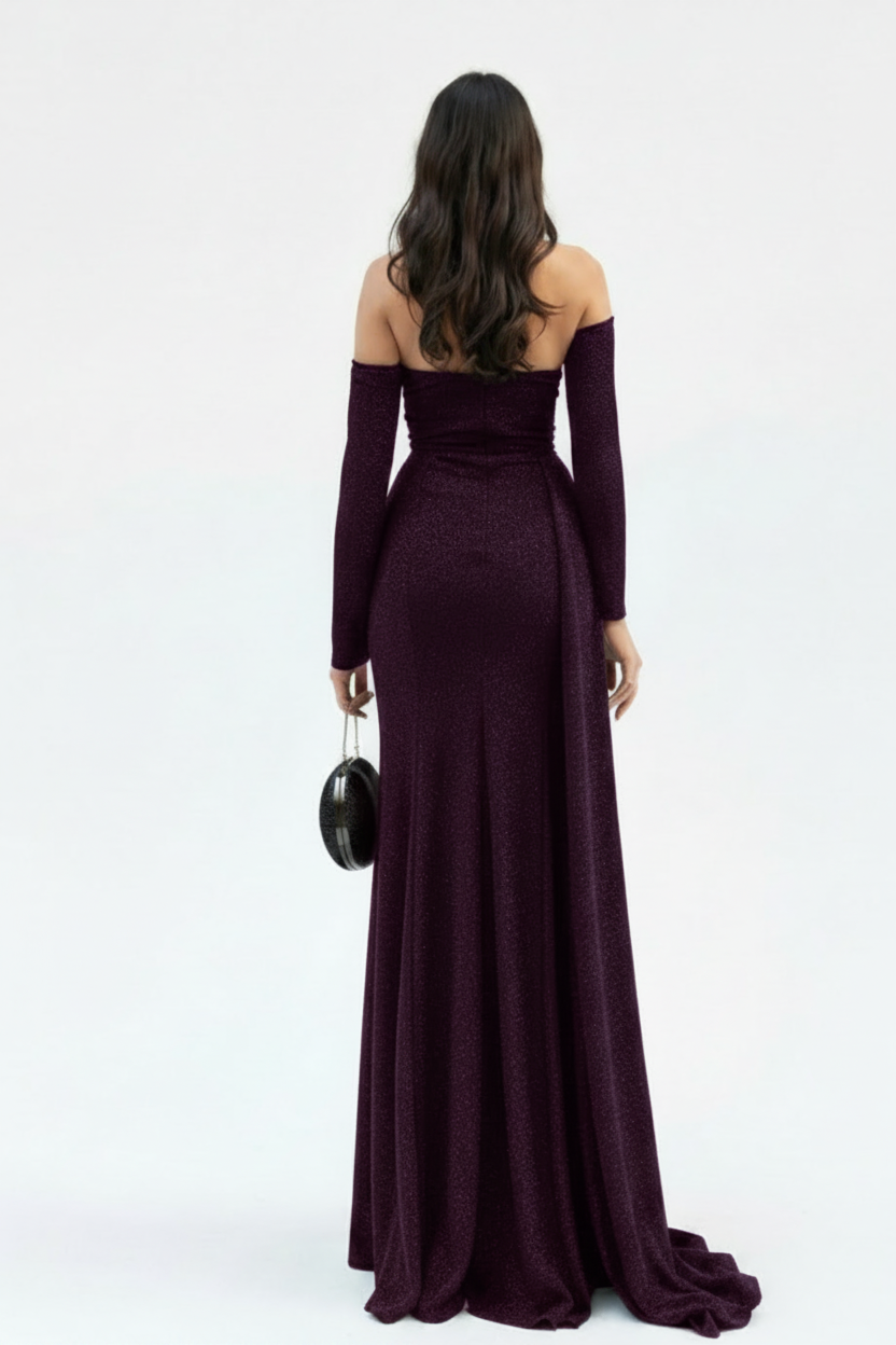 Lila Stein – Verziertes Meerjungfrauenkleid