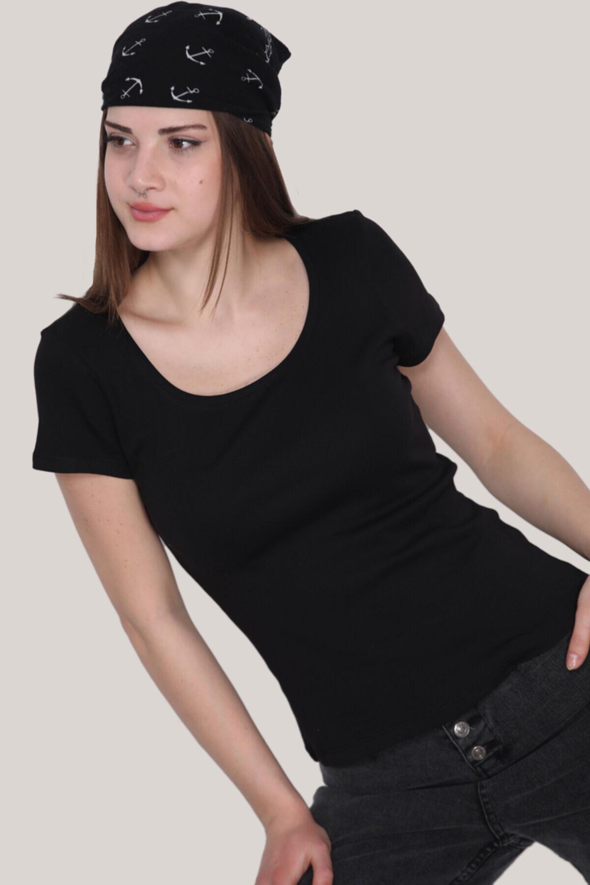 Short - Sleeved Blouse, Black