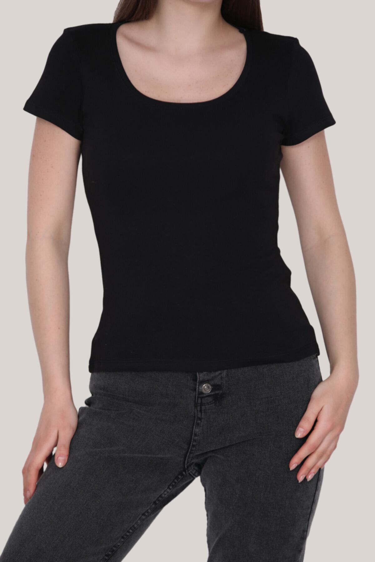 Short - Sleeved Blouse, Black