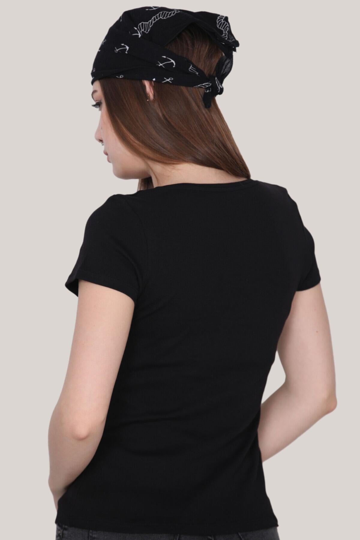 Short - Sleeved Blouse, Black