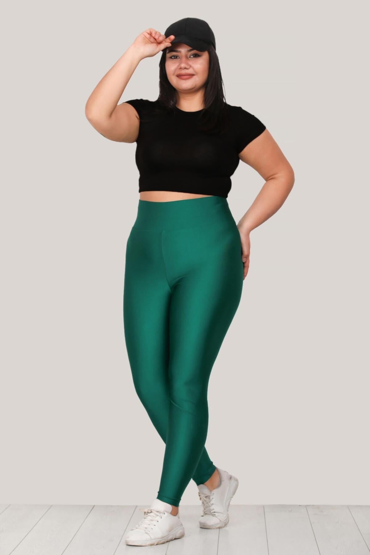 Plus - Size Leggings, Emerald