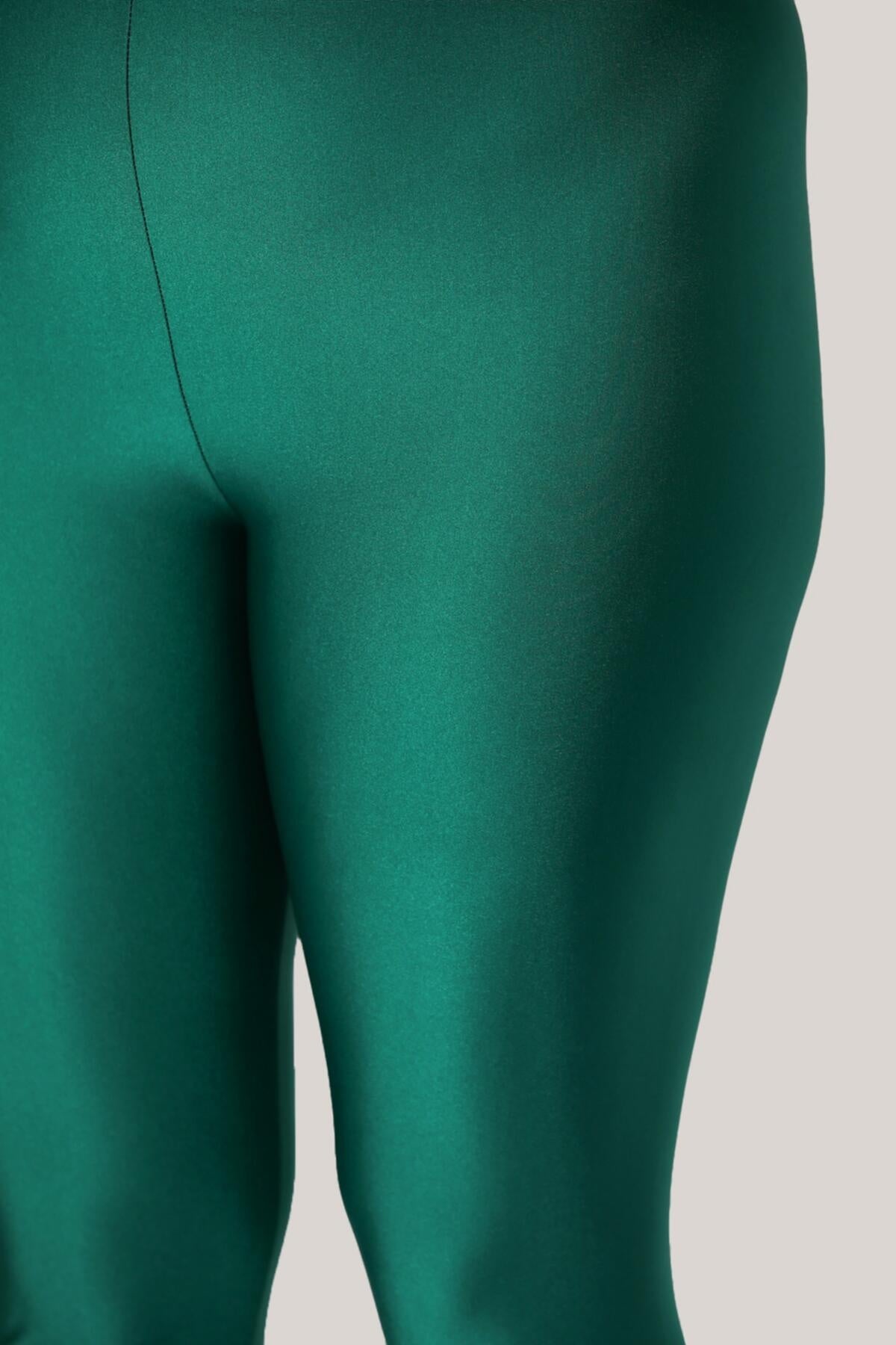 Große Größen Leggings, Smaragdgrün