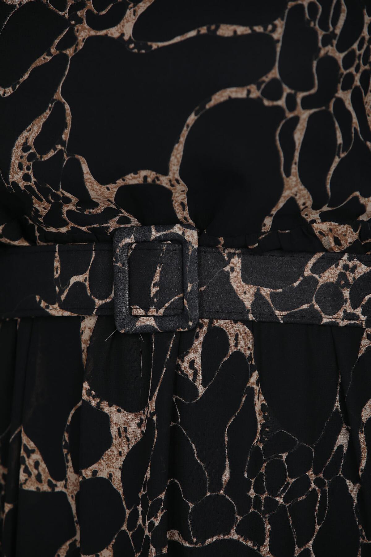Mehrfarbiges Chiffon-Maxikleid