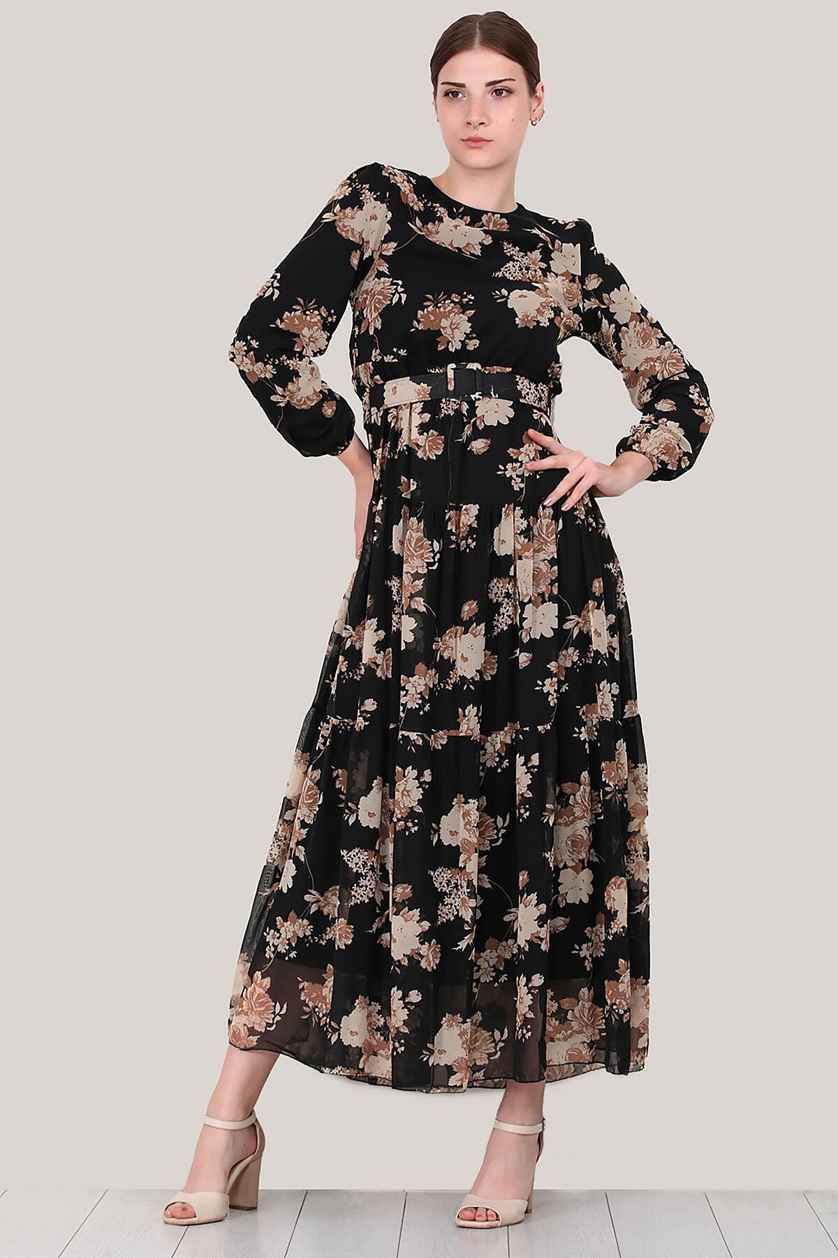 Multicolor Chiffon Maxi Dress