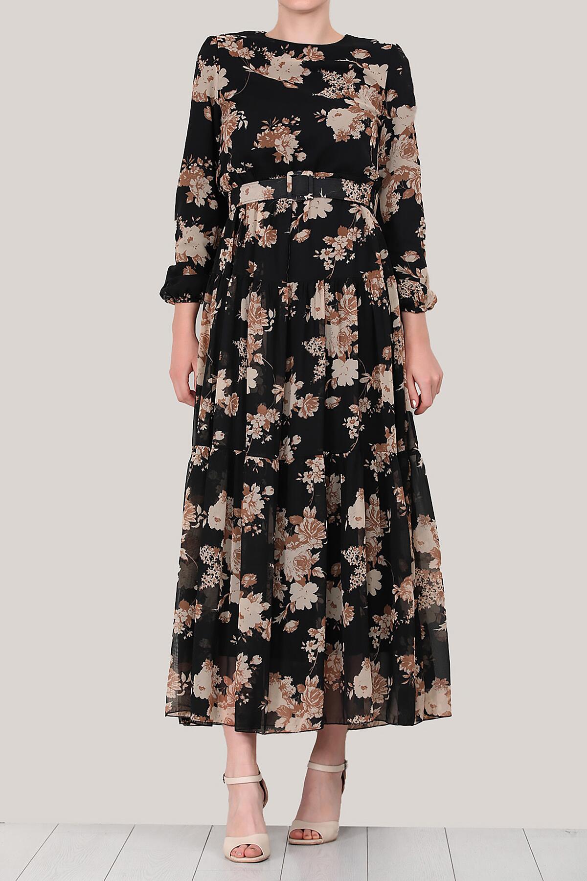 Multicolor Chiffon Maxi Dress
