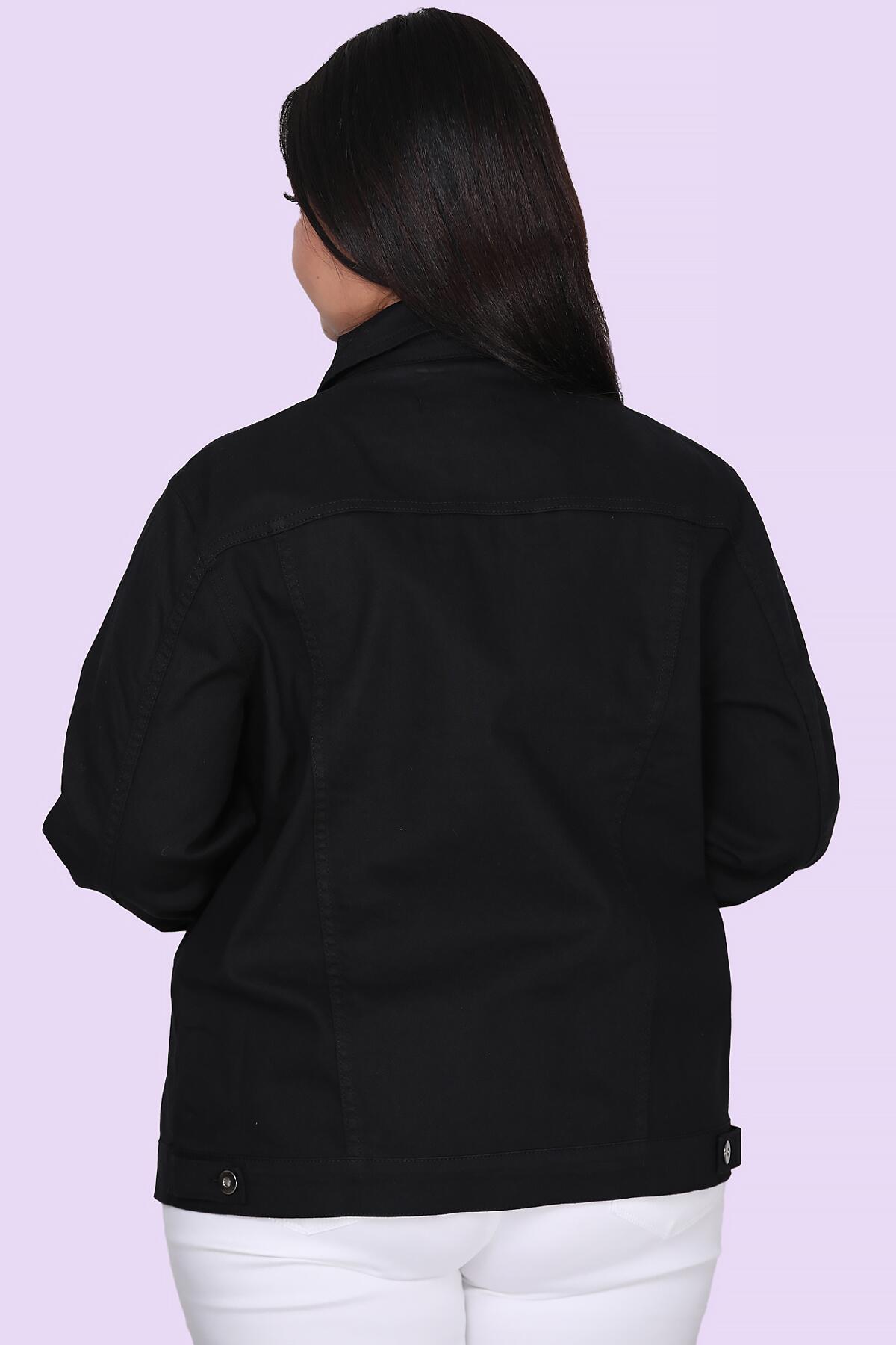 Black Plus - Size Denim Jacket