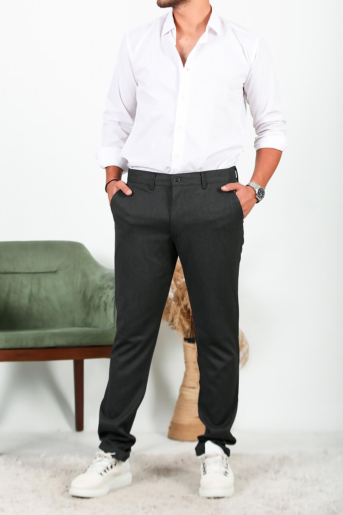 Men's Fabric Trousers - Anthracite
