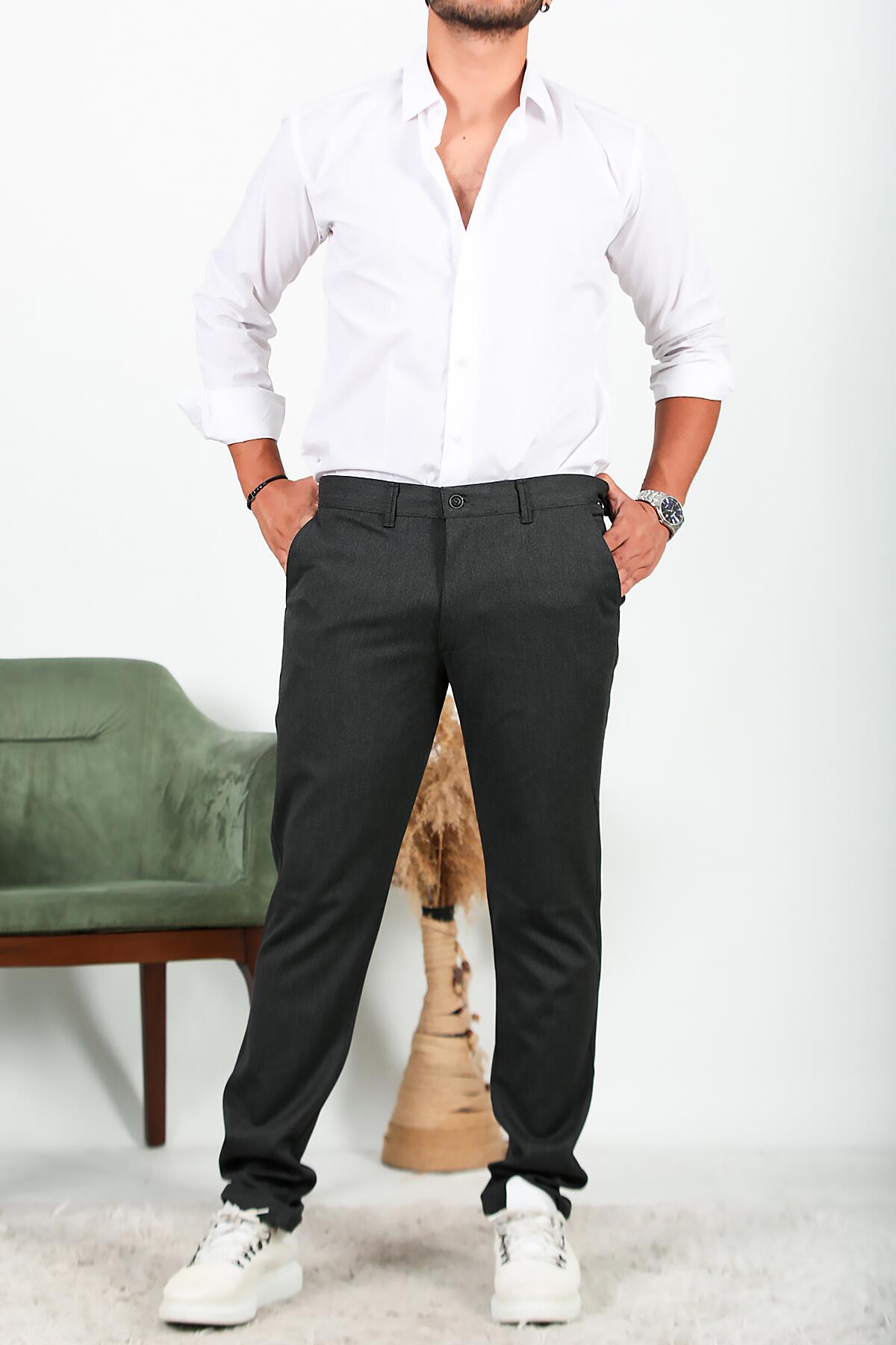 Men's Fabric Trousers - Anthracite