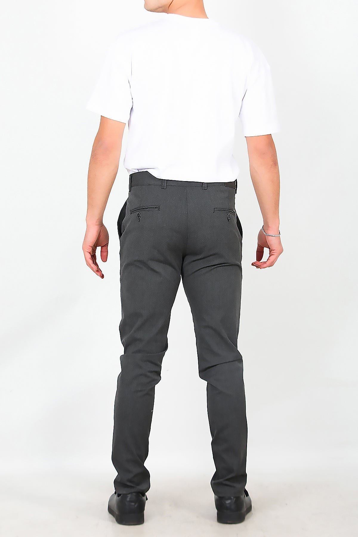 Men's Cotton - Blend Trousers — Anthracite