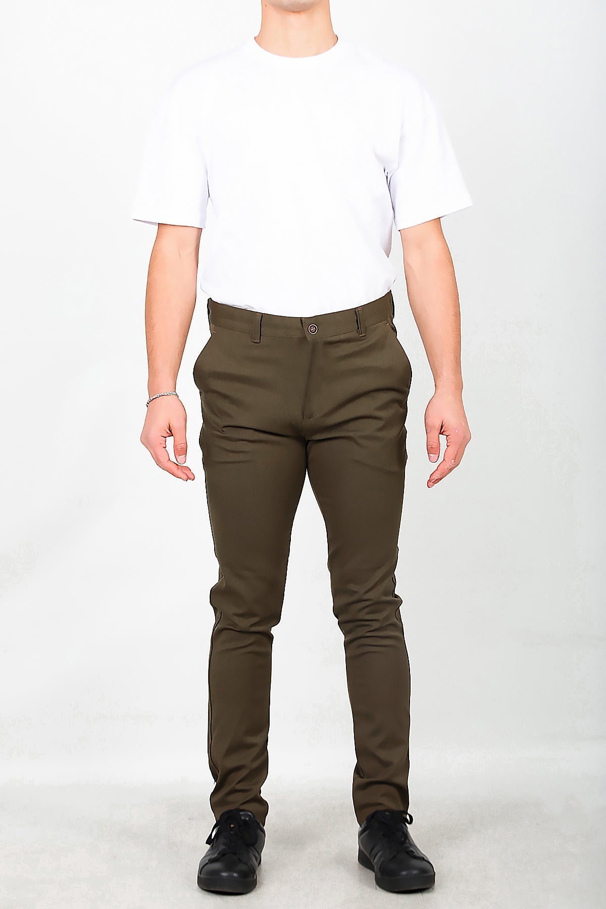 Men's Cotton - Blend Trousers — Brown