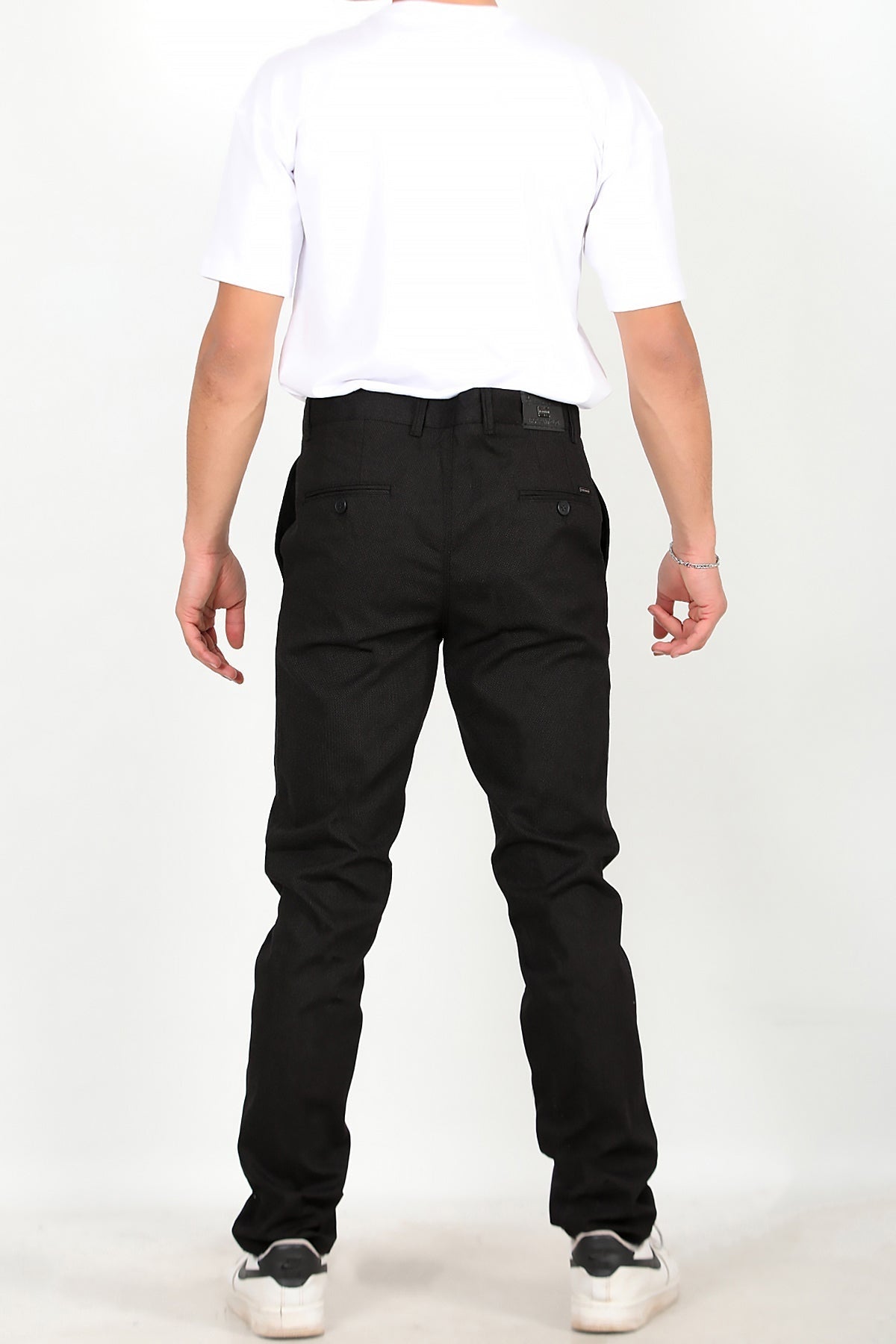 Men's Fabric Trousers — Black