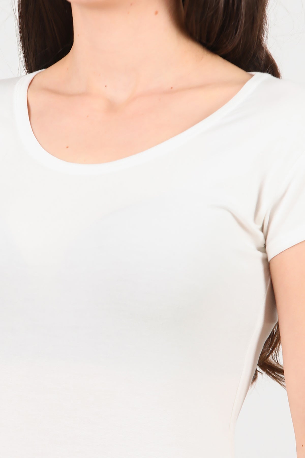 Oval - Neck T - Shirt — Off - White