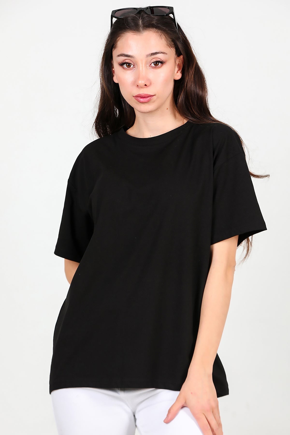 Women's Oversized T - Shirt — Black