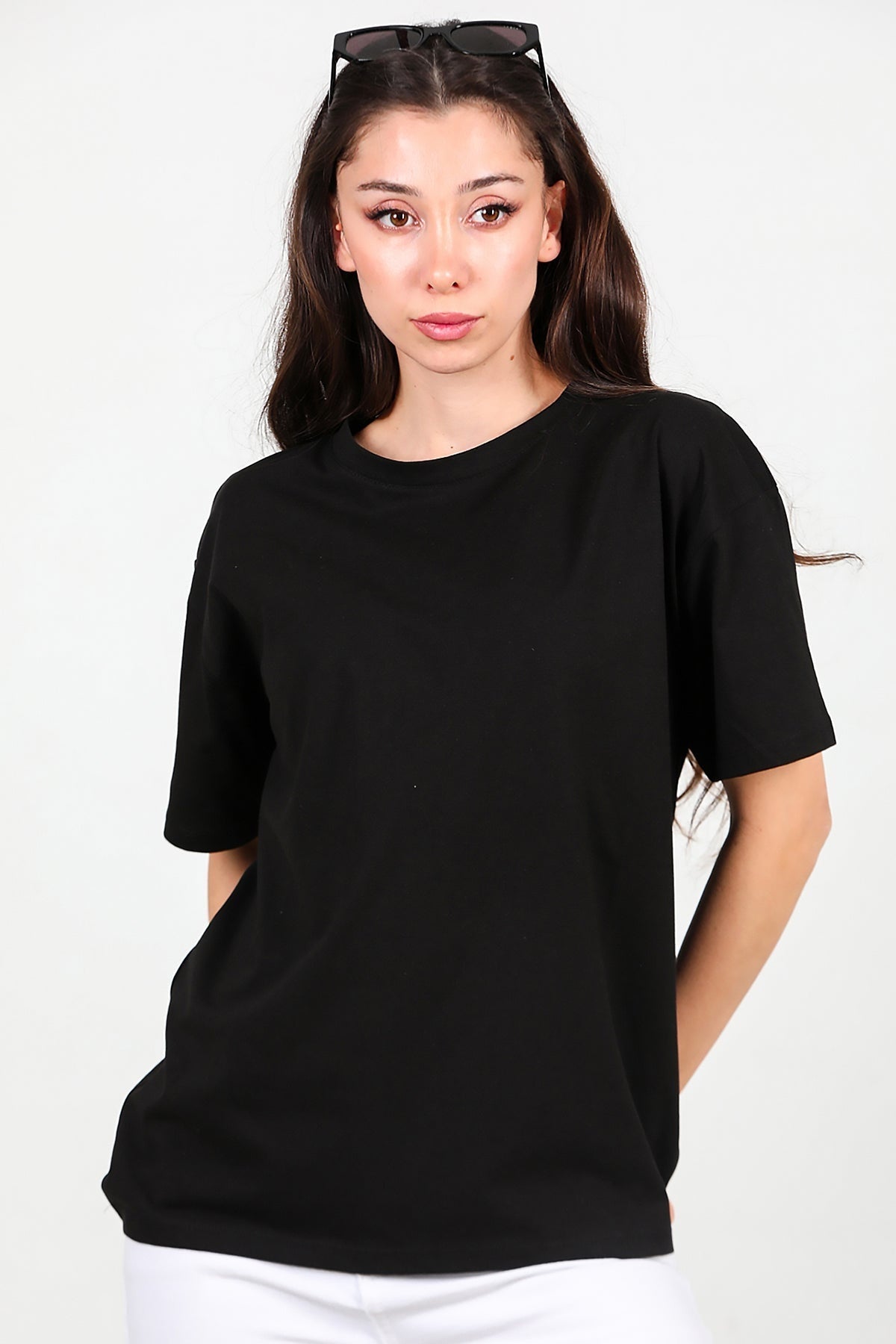 Women's Oversized T - Shirt — Black