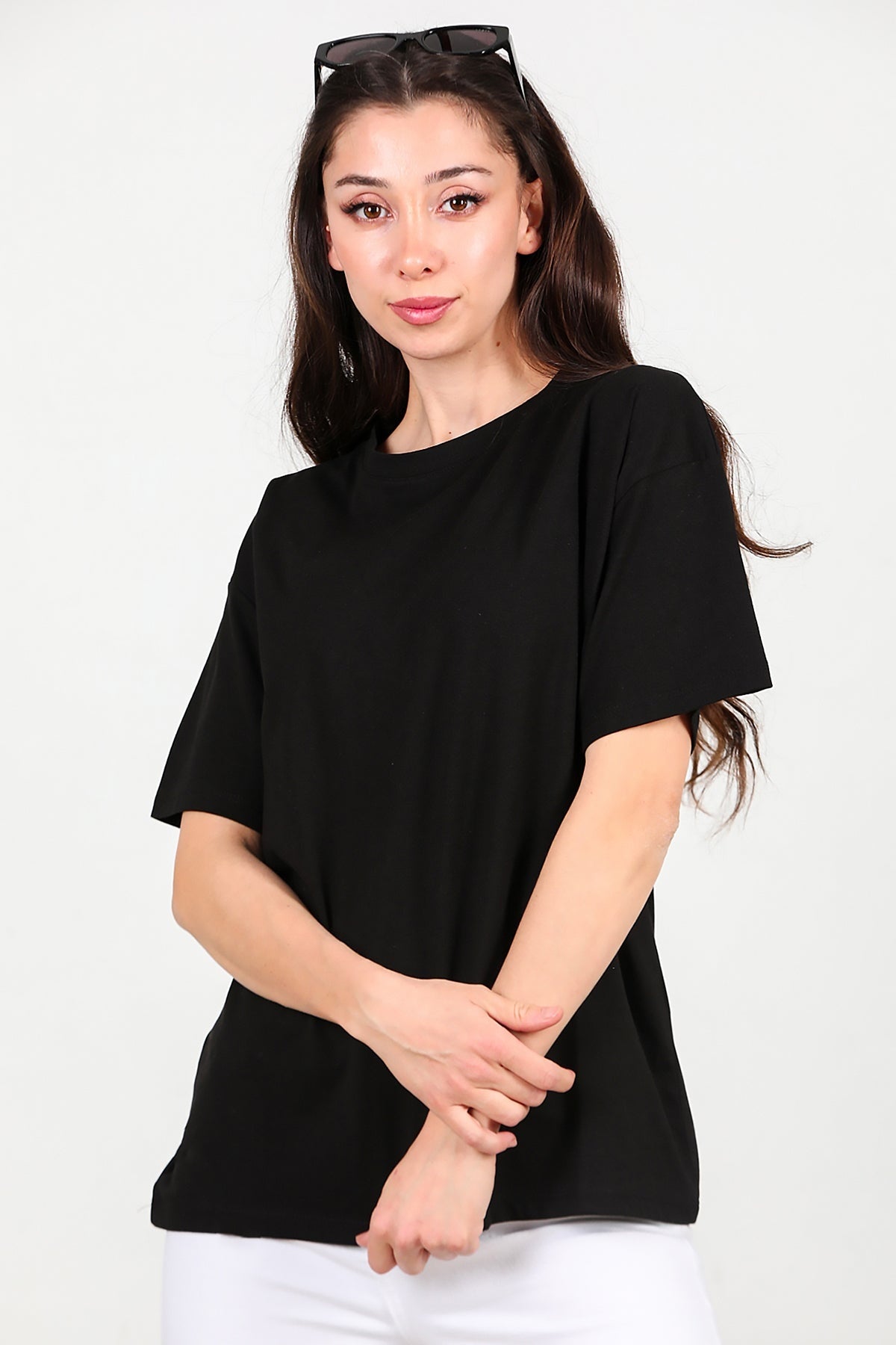Women's Oversized T - Shirt — Black