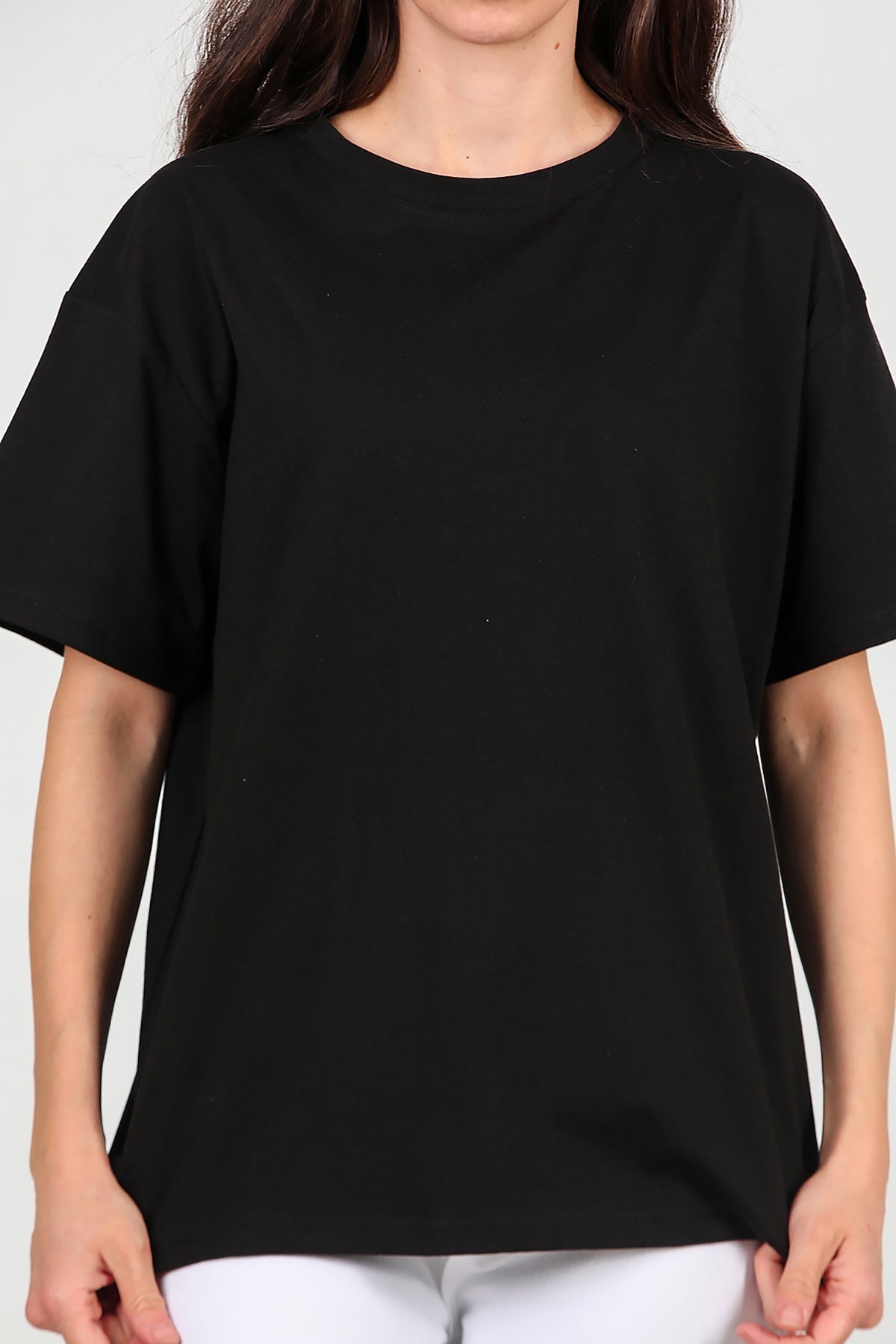 Women's Oversized T - Shirt — Black