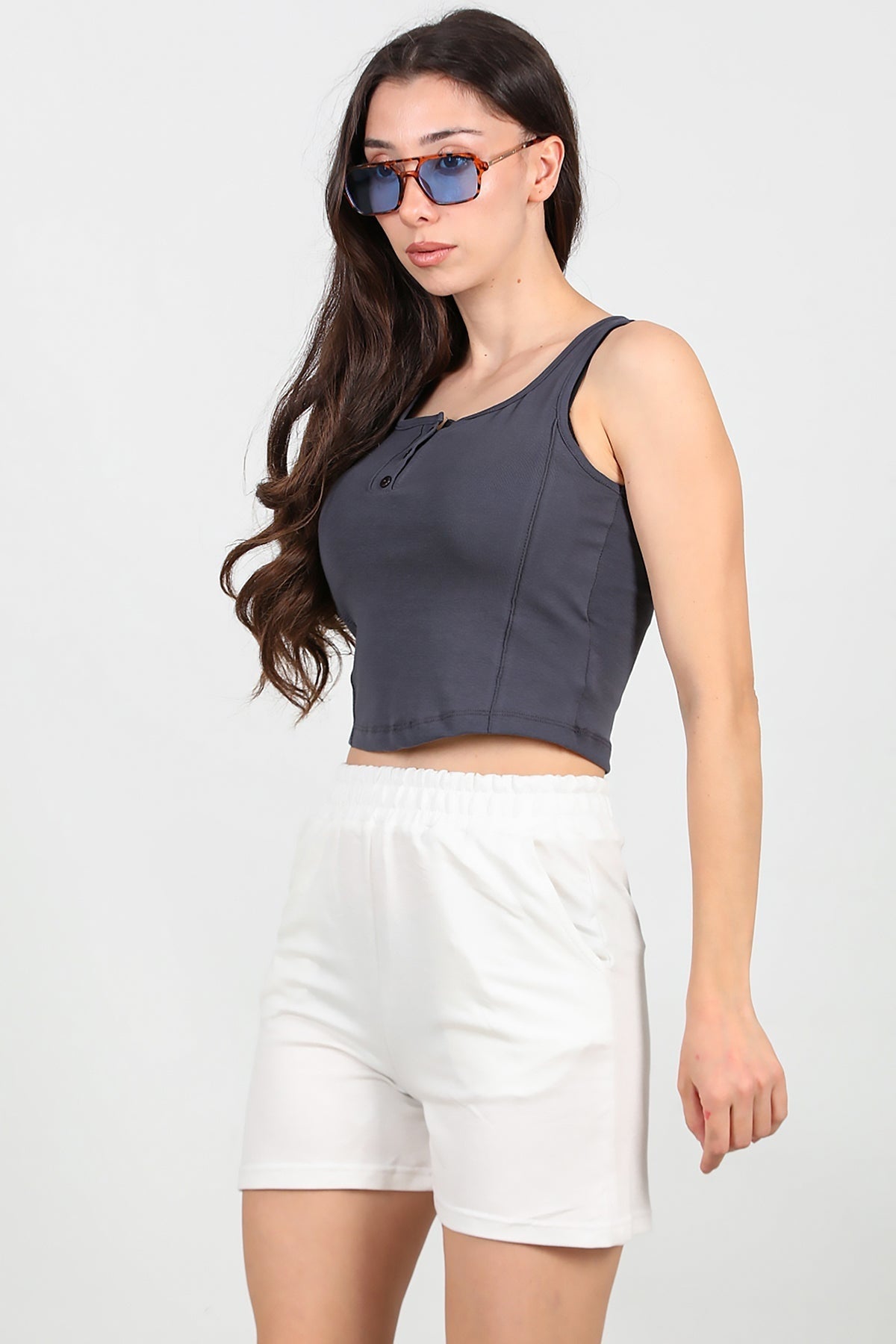 Jersey Shorts With Pockets, Off - White